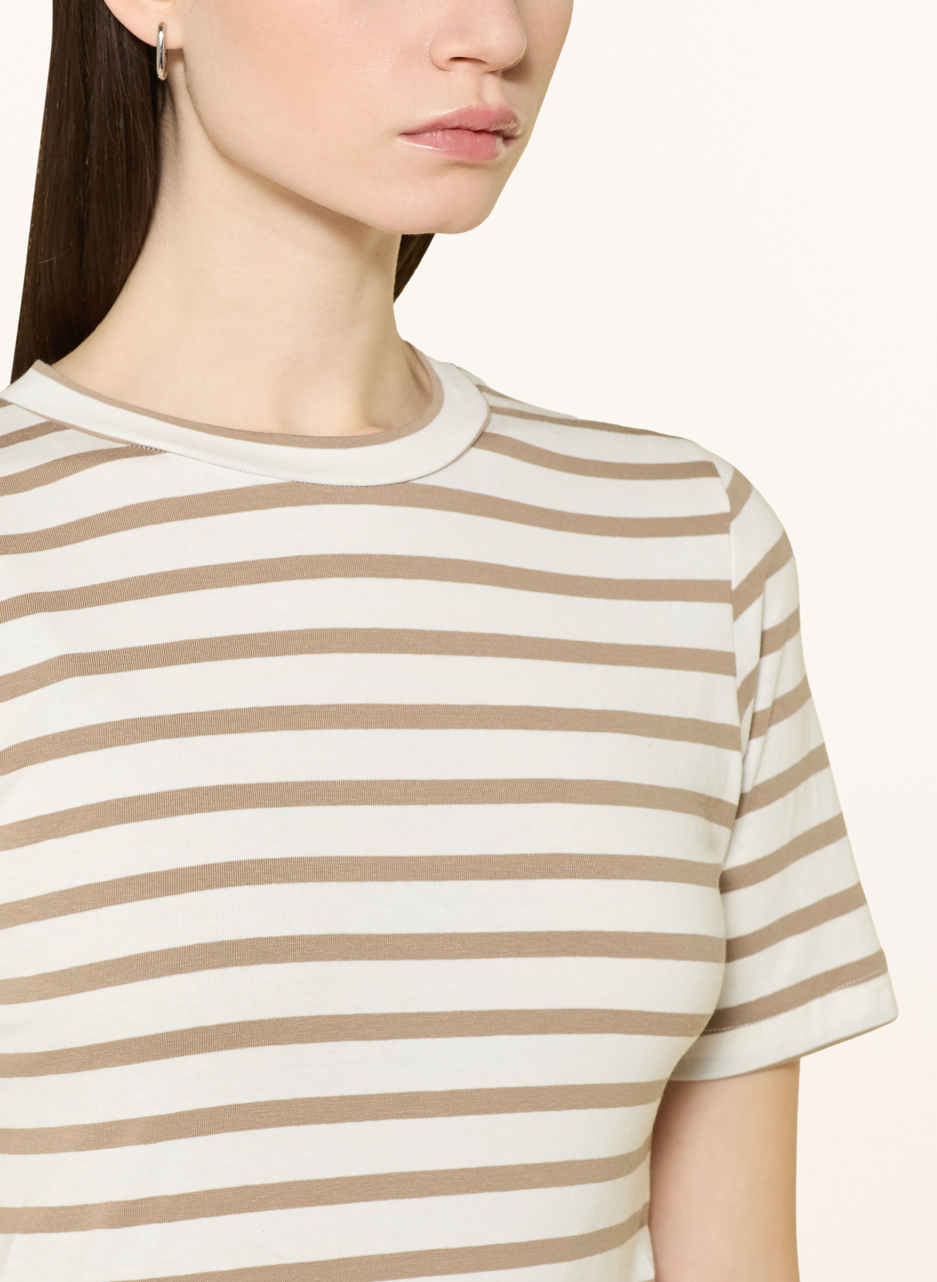 ICHI T-Shirt IHMIRA: WEISS / BRAUN