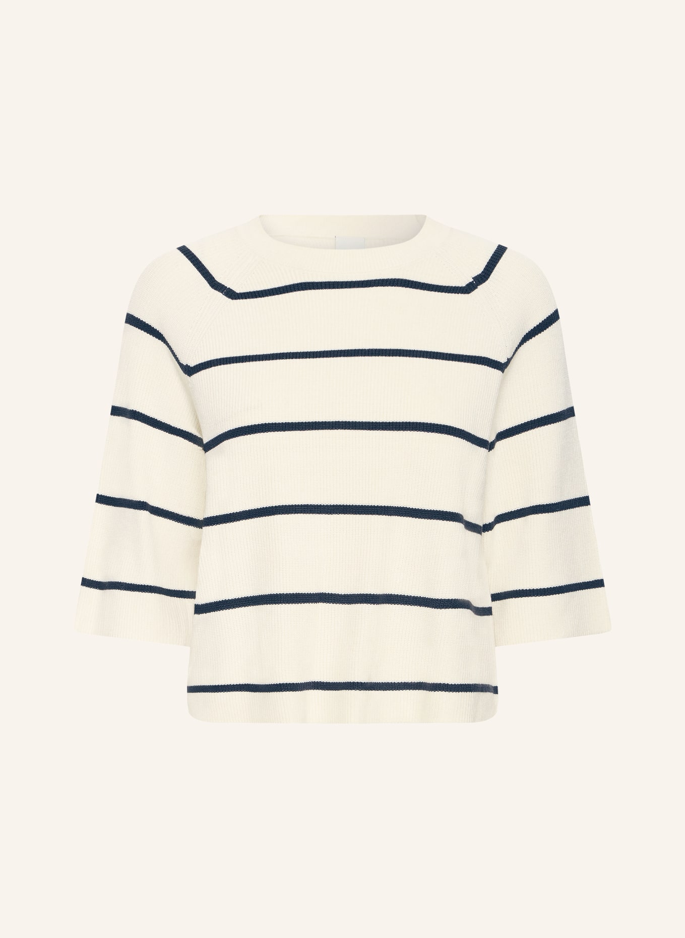 ICHI Pletené tričko IHBOSTON: REŽNÁ / TMAVĚ MODRÁ