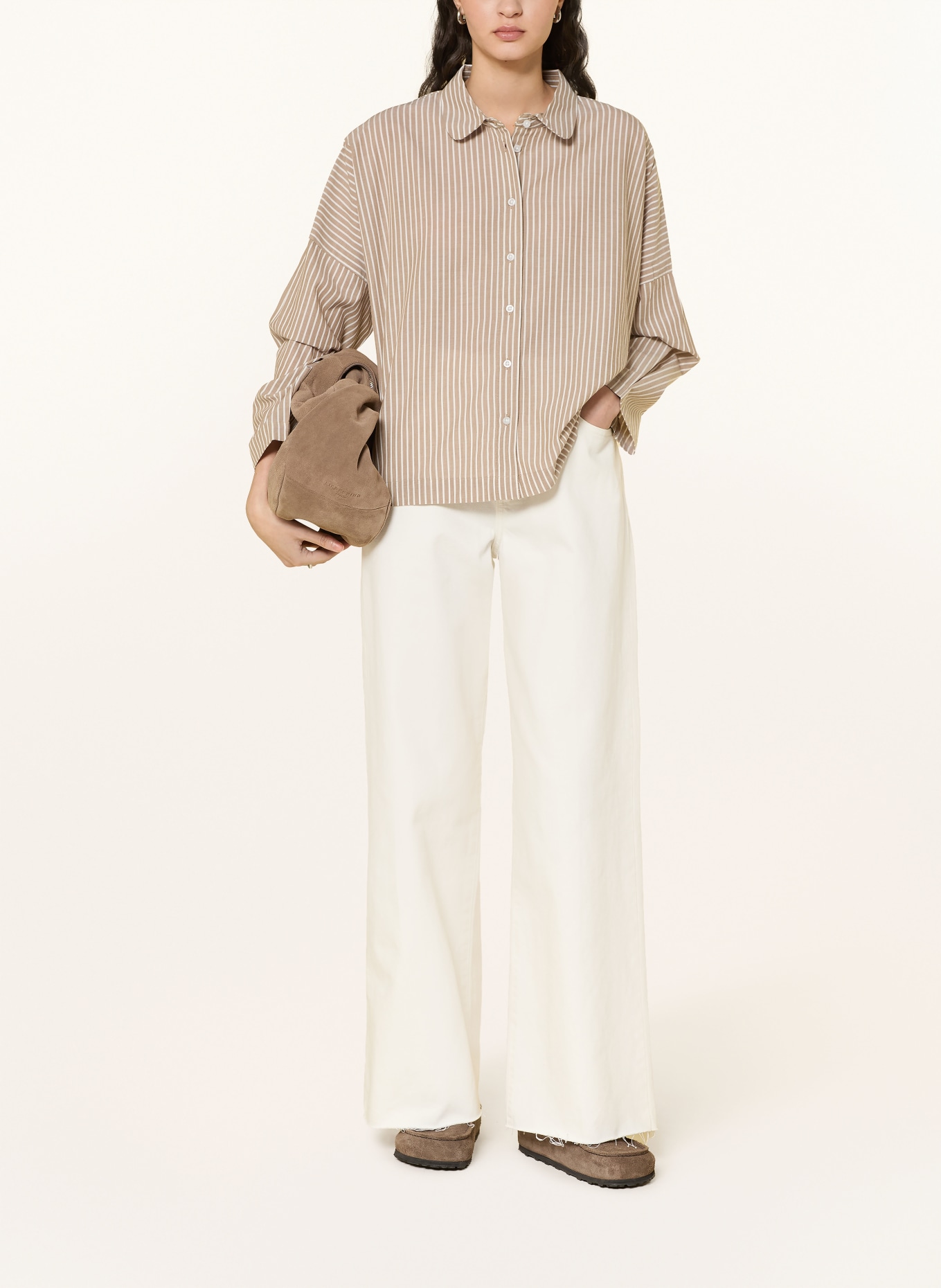 ICHI Shirt blouse IHGILEY: CAMEL / ECRU