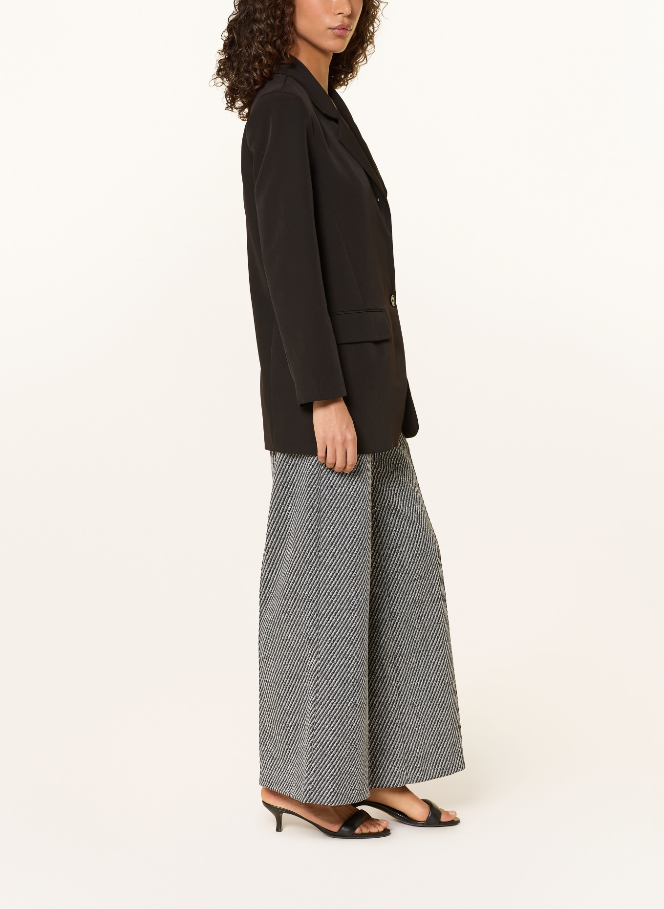 ICHI Marlenehose IHKATE: SCHWARZ / WEISS