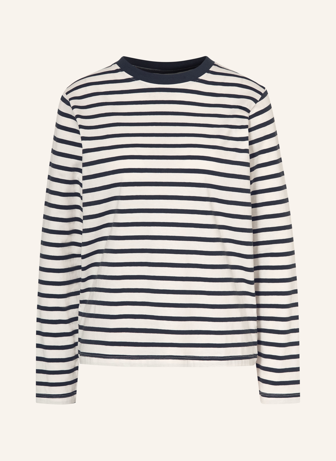 ICHI Longsleeve IHMIRA: CREME / DUNKELBLAU