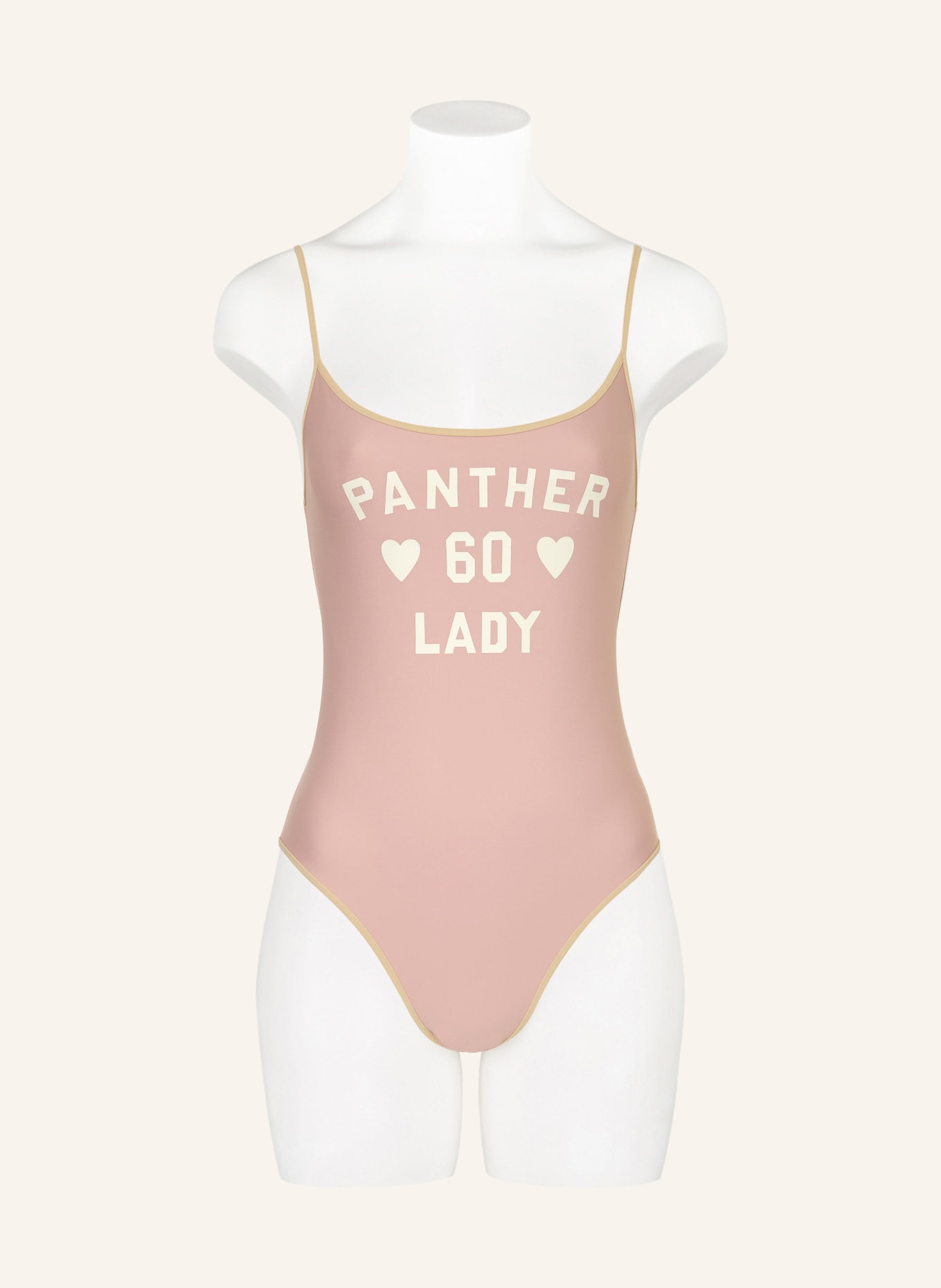 VALENTINO Badeanzug: ROSÉ / ECRU