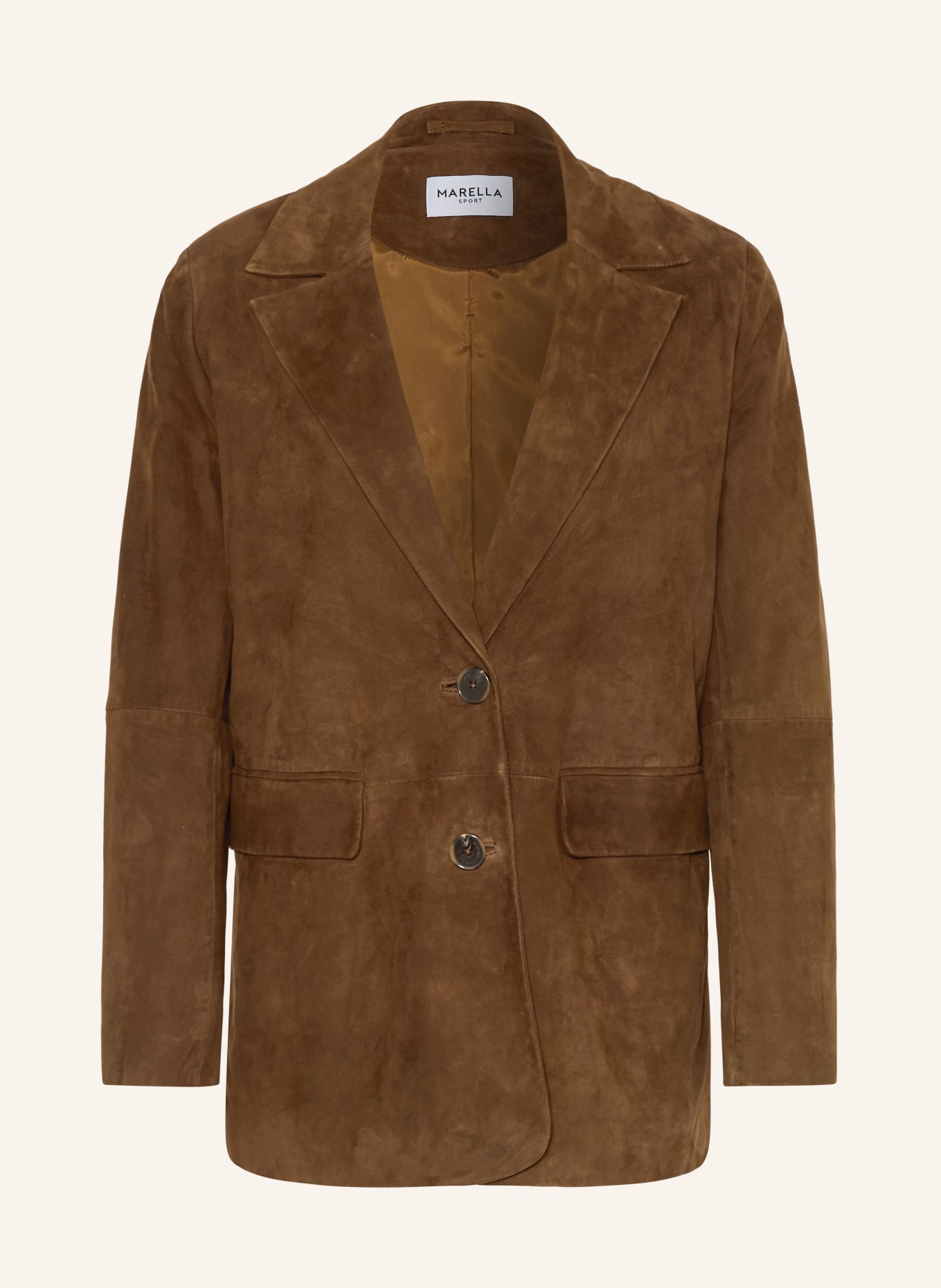 MARELLA skórzana marynarka: BRĄZOWY