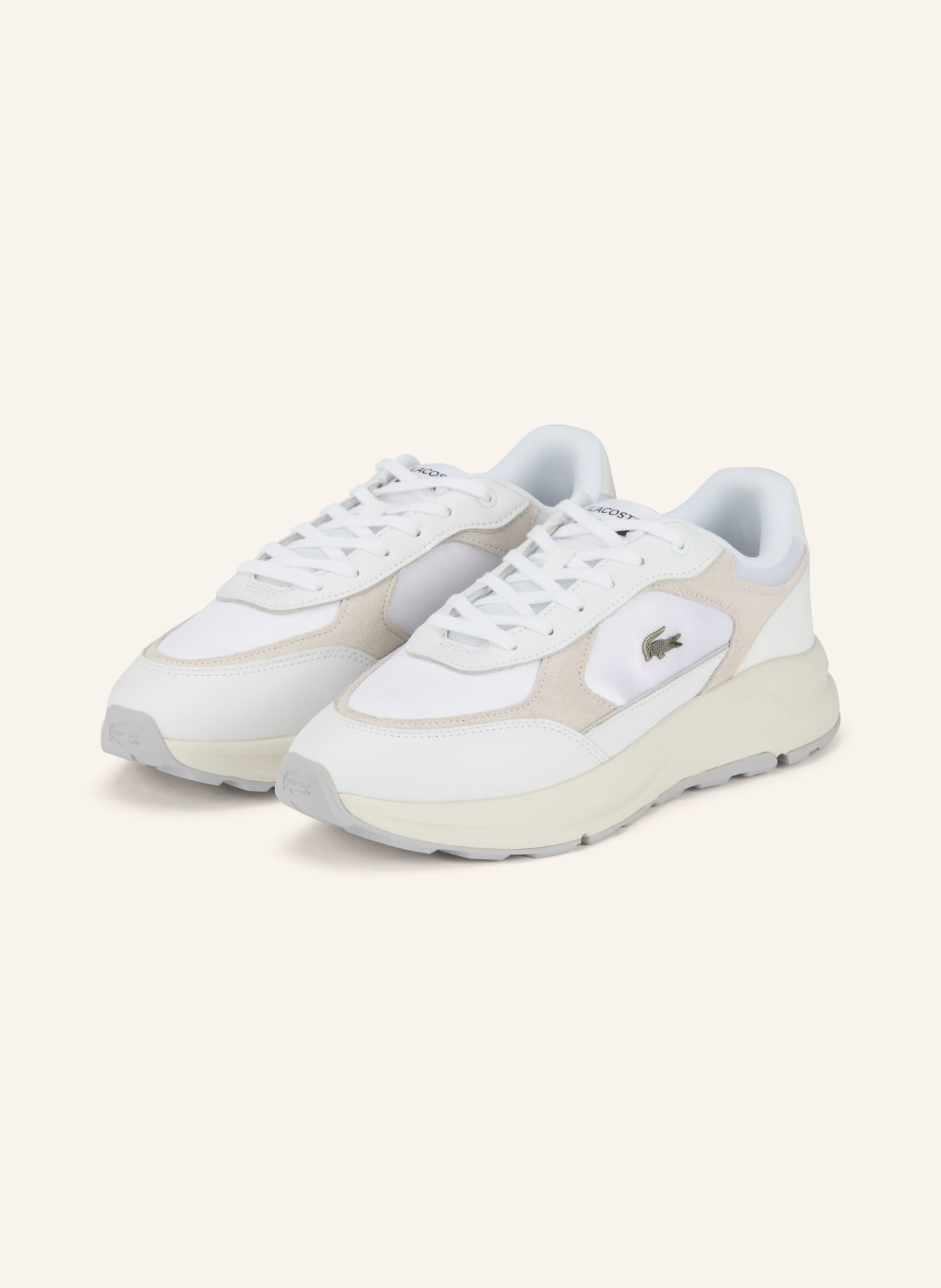 LACOSTE sneaker: ECRU / CREAM