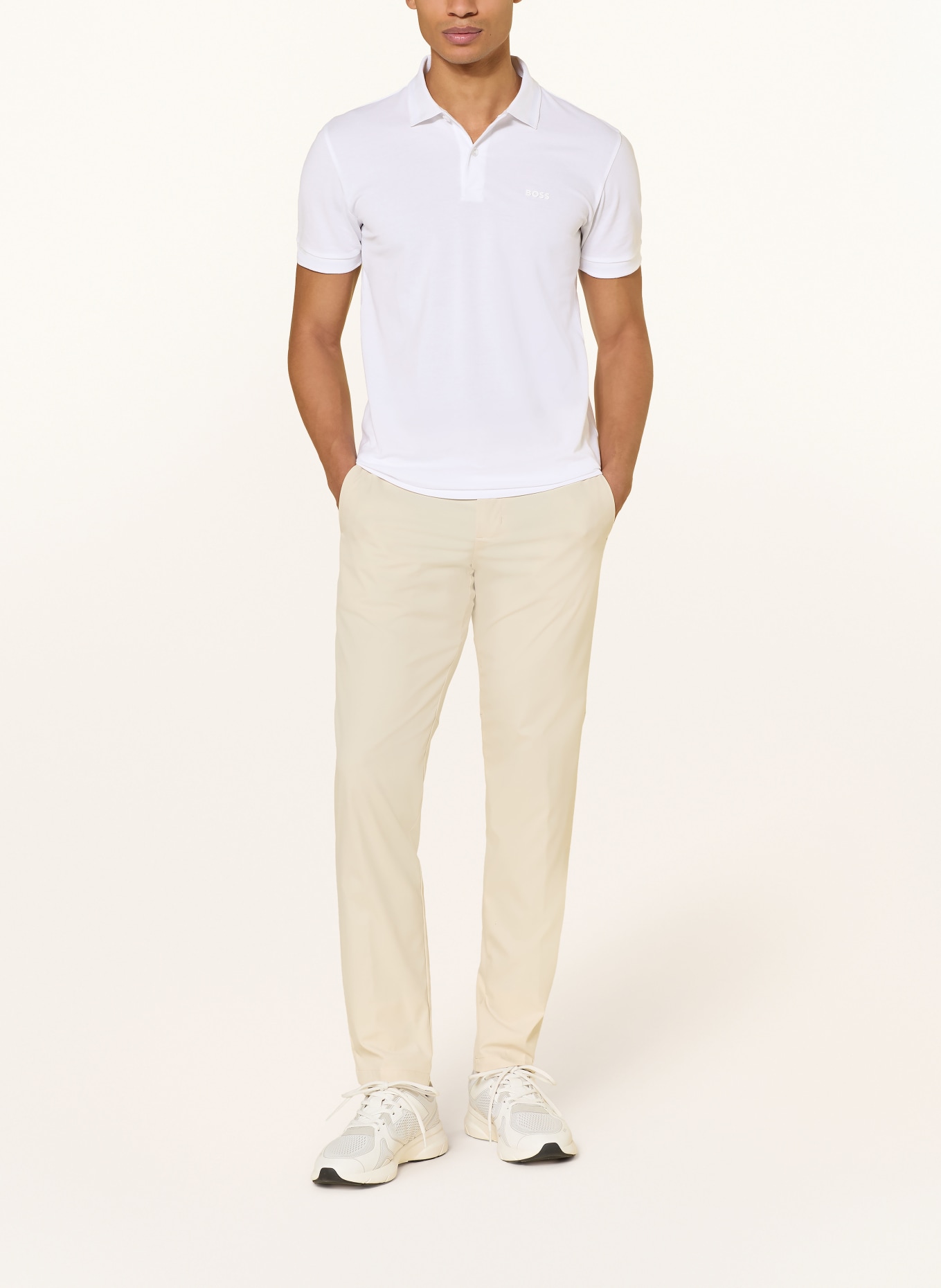 BOSS Piqué-Poloshirt PIO: WEISS