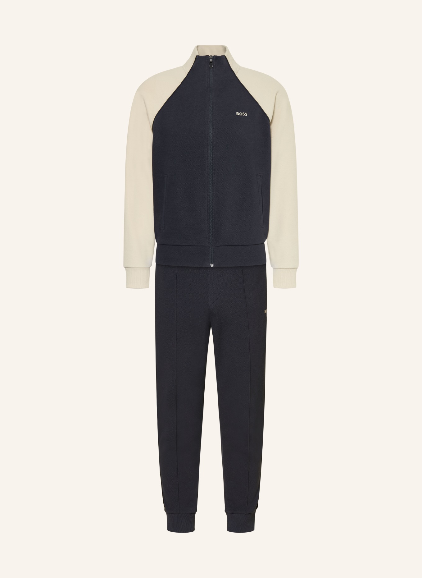 BOSS Trainingsanzug JOIN: DUNKELBLAU / BEIGE