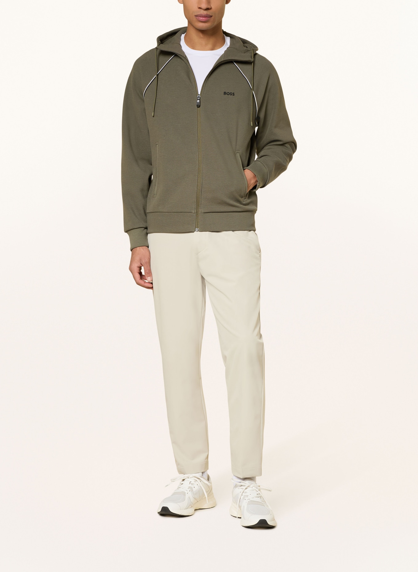 BOSS JOIN SAGGY Sweat Jacket: OLIVE