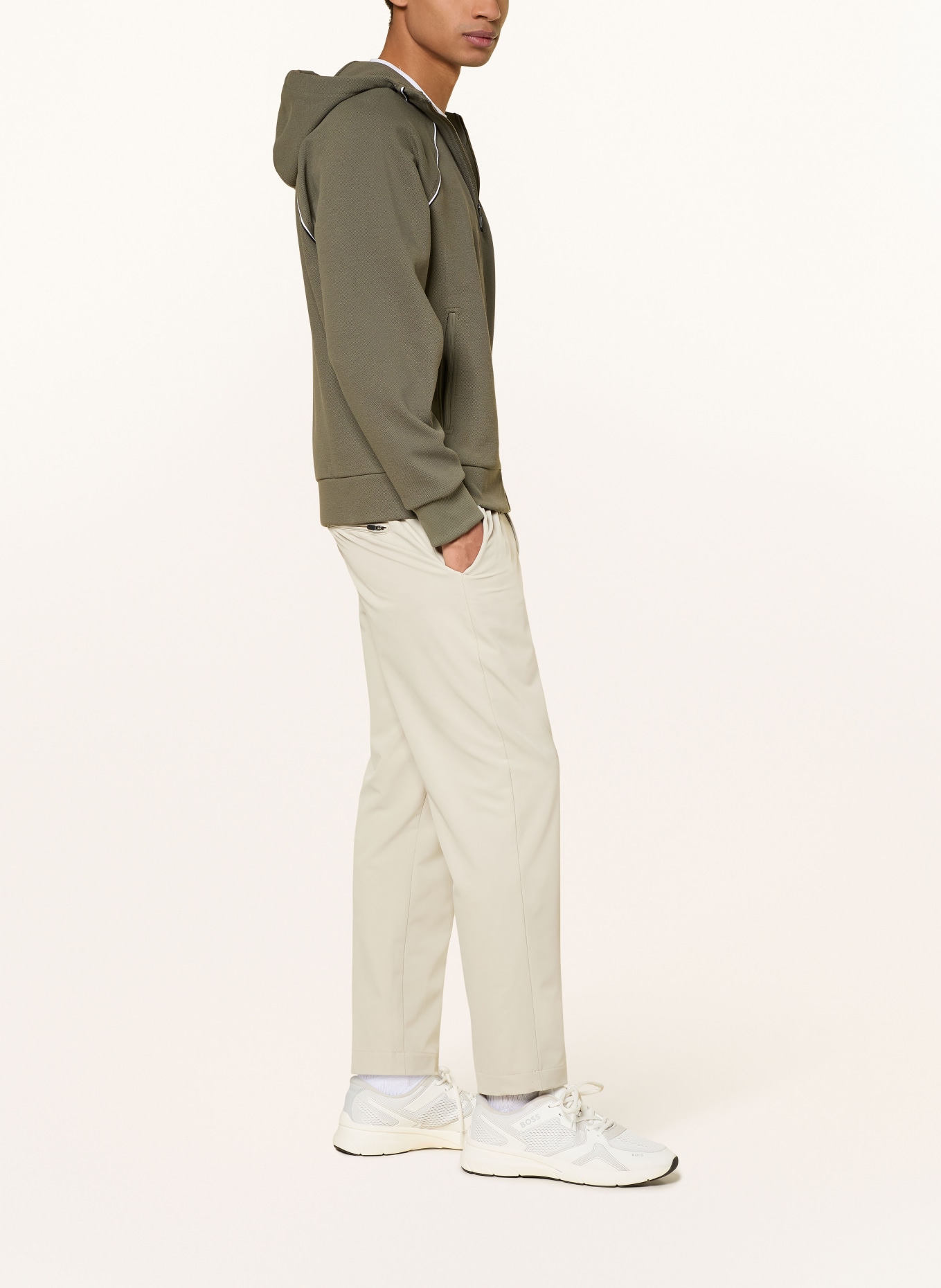 BOSS JOIN SAGGY Sweat Jacket: OLIVE