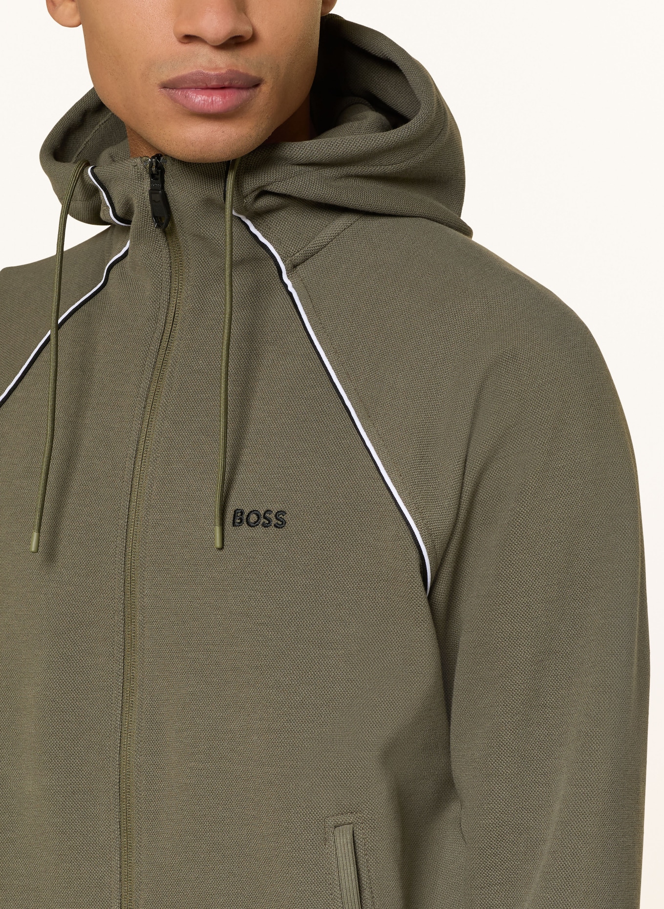 BOSS JOIN SAGGY Sweat Jacket: OLIVE