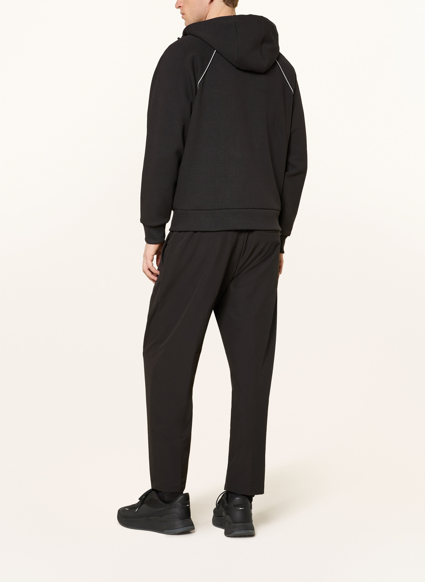 BOSS Sweatjacke JOIN SAGGY: SCHWARZ / WEISS