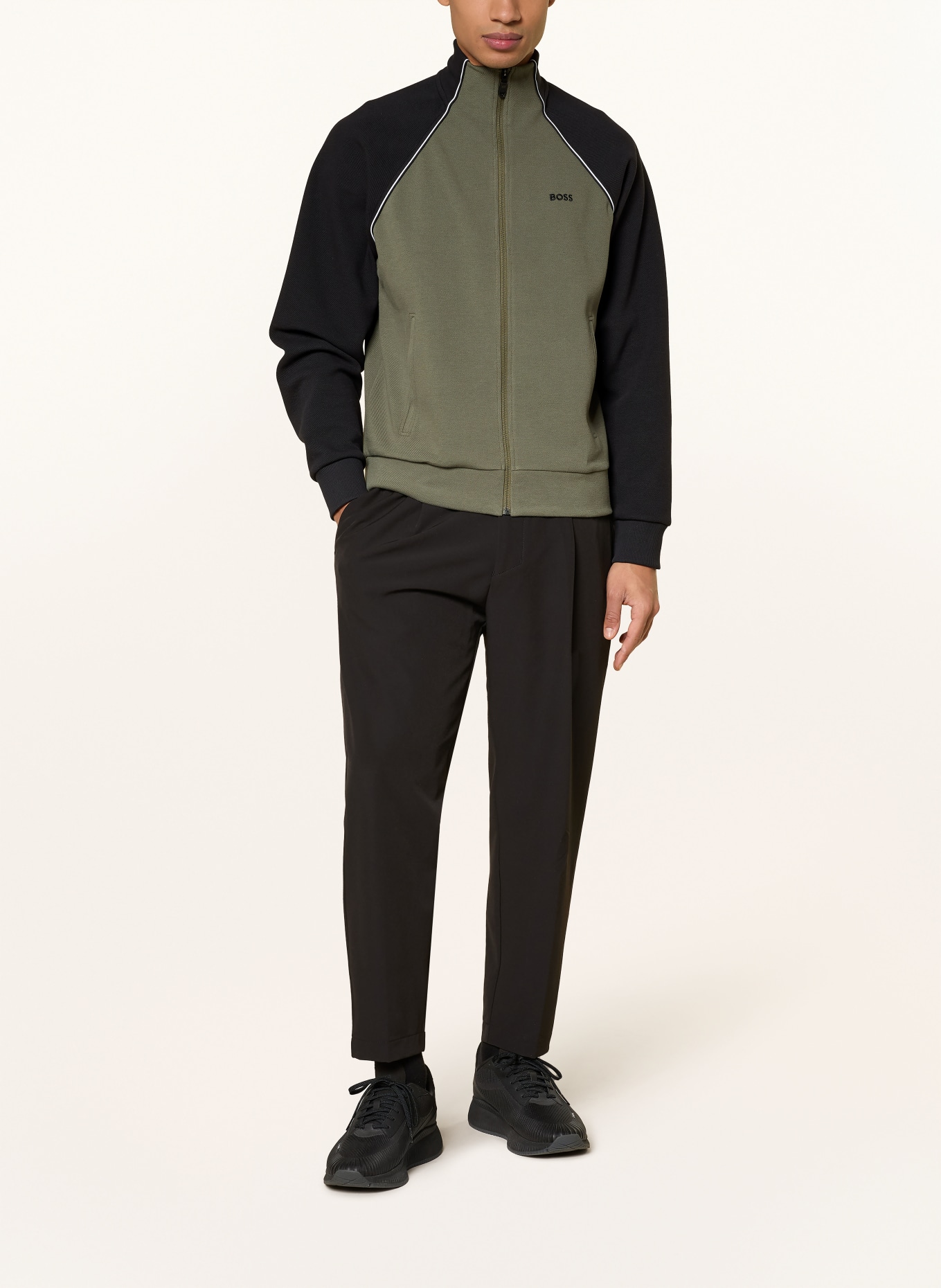 BOSS Sweatjacke JOIN SKAZ: OLIV / SCHWARZ