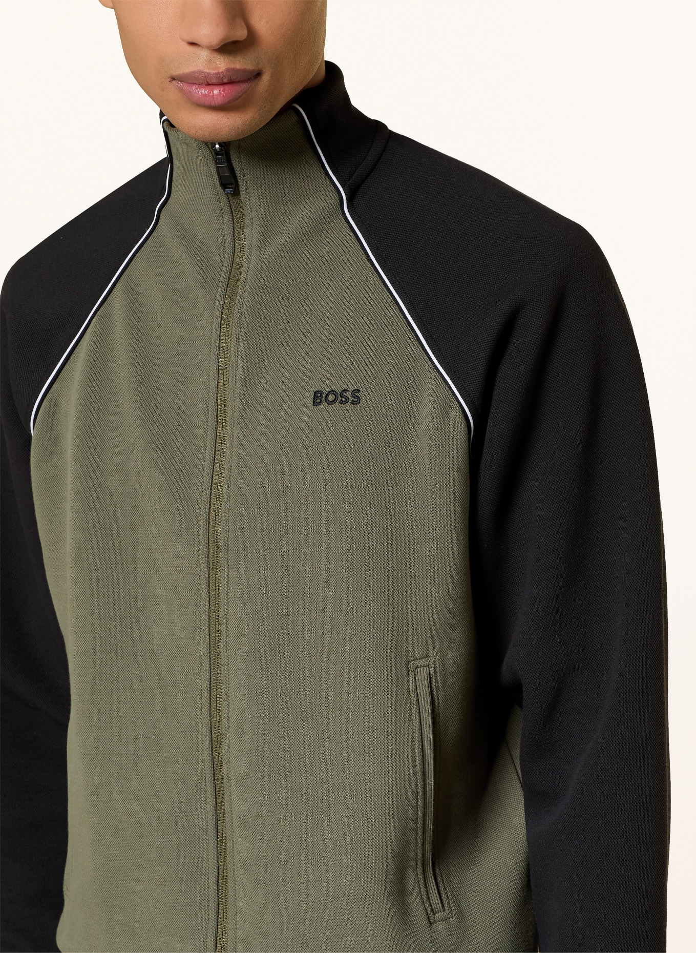 BOSS Sweatjacke JOIN SKAZ: OLIV / SCHWARZ