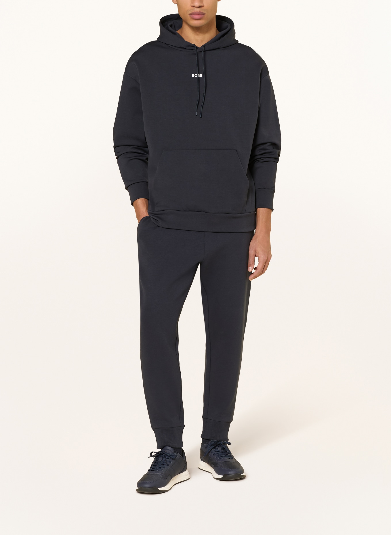 BOSS Bluza z kapturem SLY ZONE: GRANATOWY