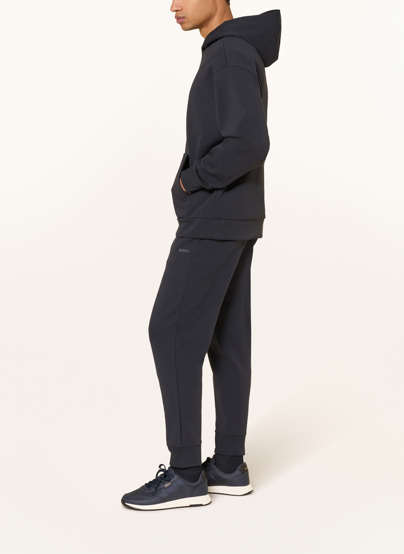 BOSS Bluza z kapturem SLY ZONE: GRANATOWY