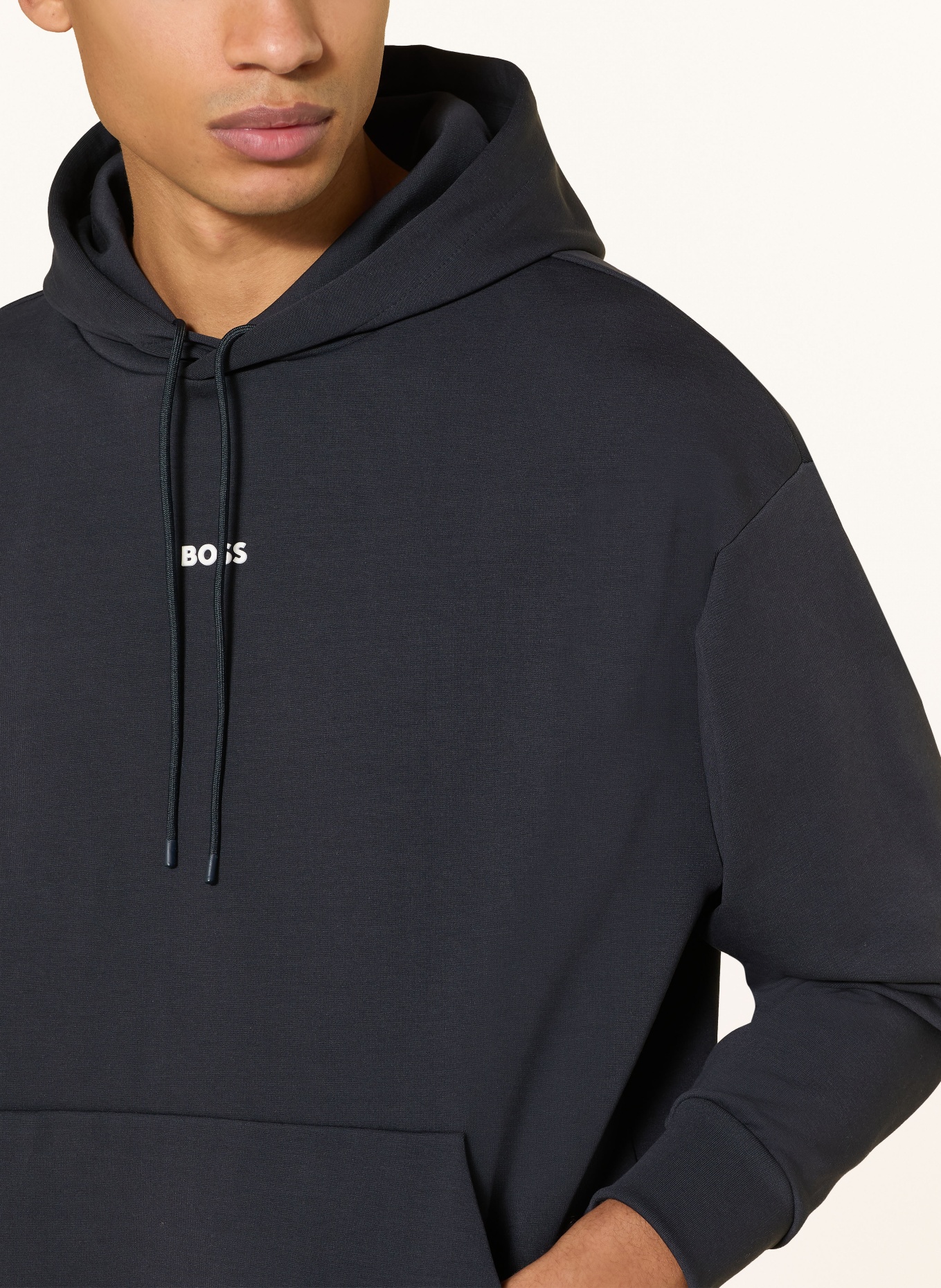 BOSS Bluza z kapturem SLY ZONE: GRANATOWY