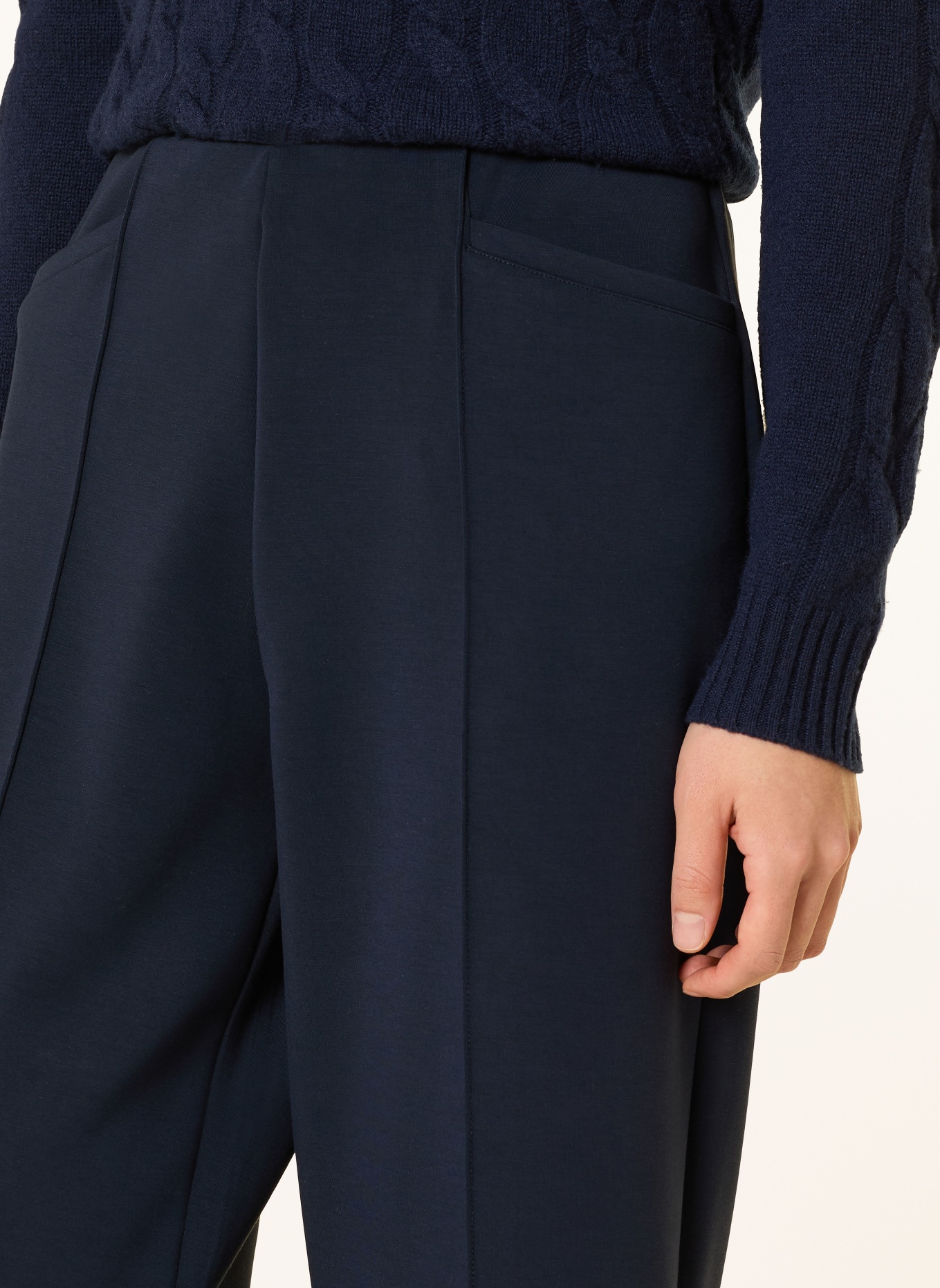 ELENA MIRO spodnie dżersejowe: GRANATOWY