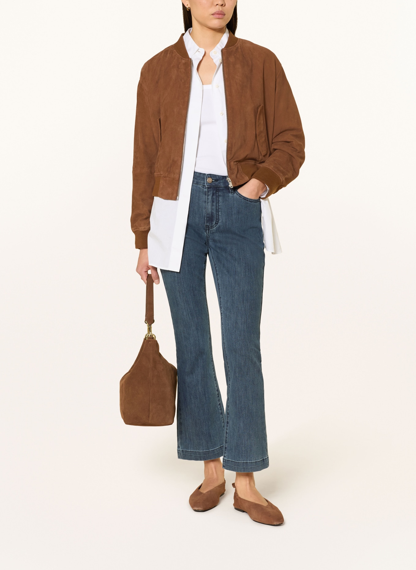 ELENA MIRO Flared Jeans: 034 BLUE SCURO