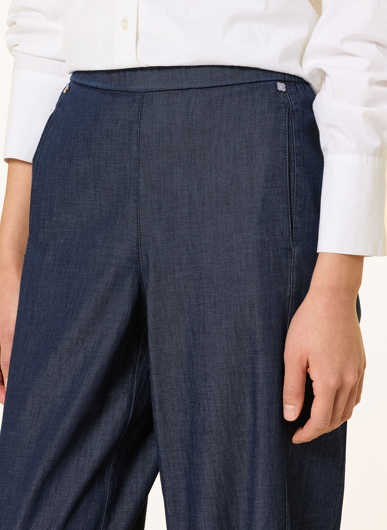 ELENA MIRO Marlenehose in Jeansoptik: DUNKELBLAU