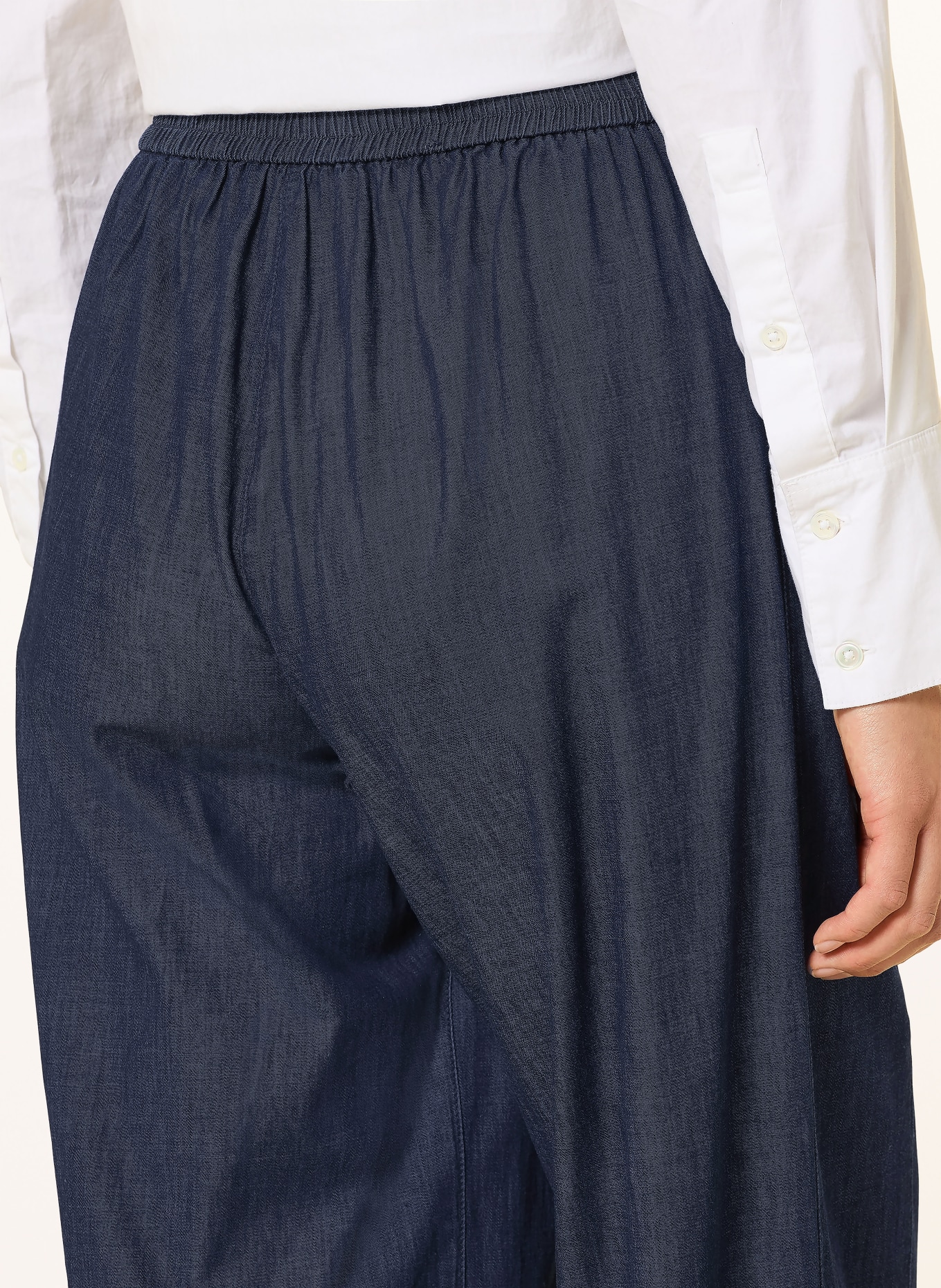 ELENA MIRO Marlenehose in Jeansoptik: DUNKELBLAU