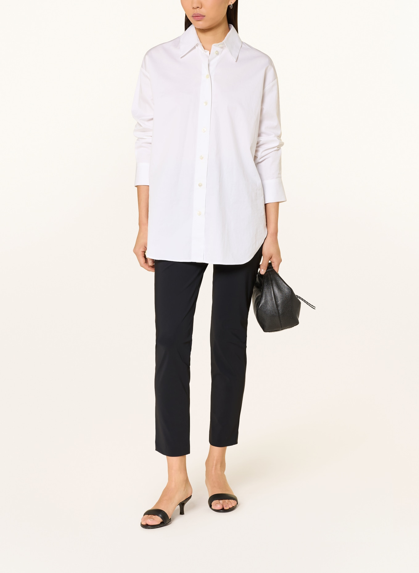 ELENA MIRO jersey pants: BLACK