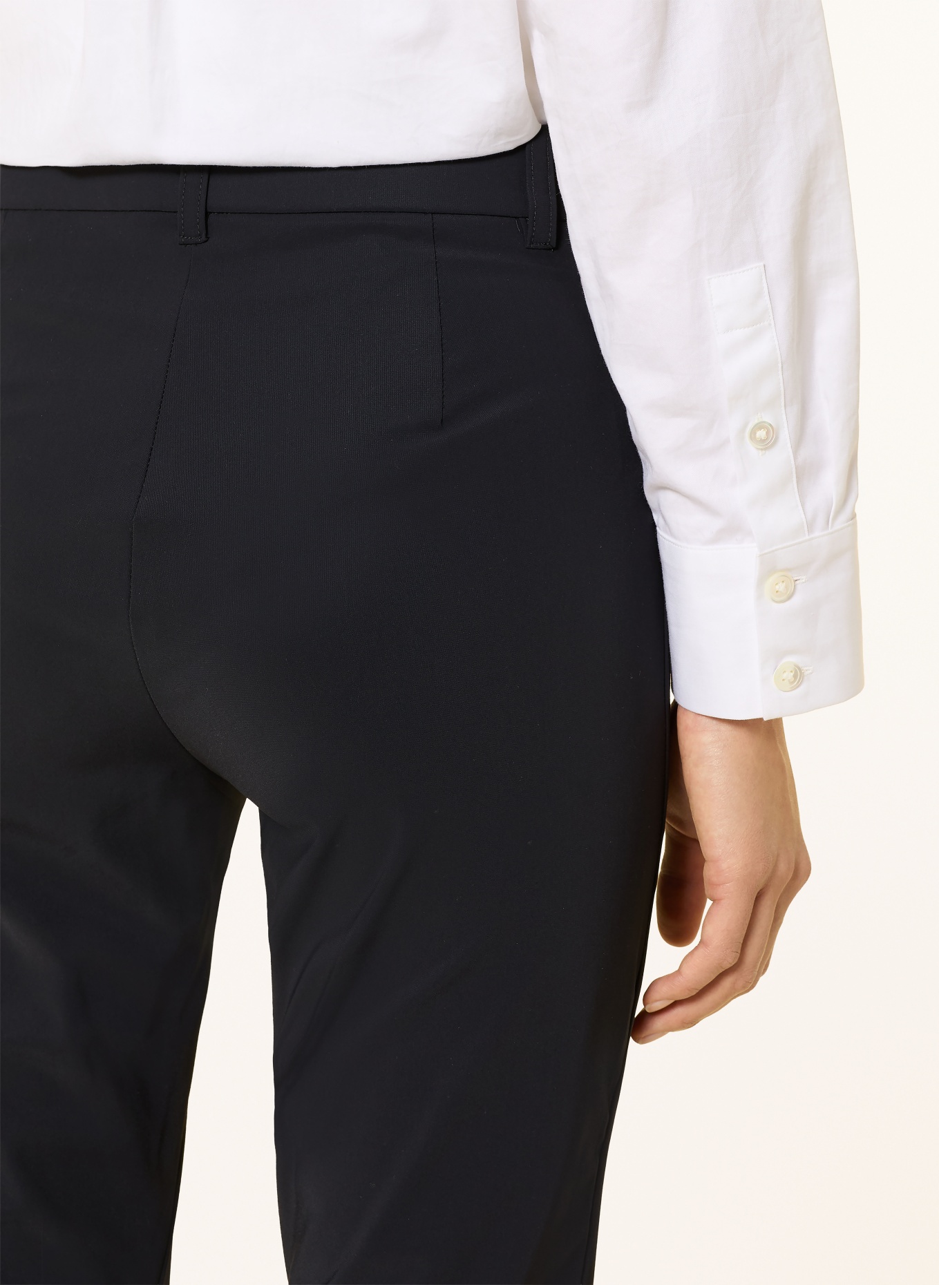 ELENA MIRO jersey pants: BLACK