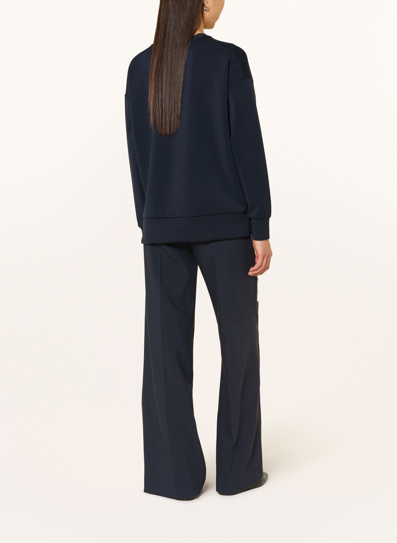 ELENA MIRO Mikina s ozdobnými kameny: TMAVĚ MODRÁ