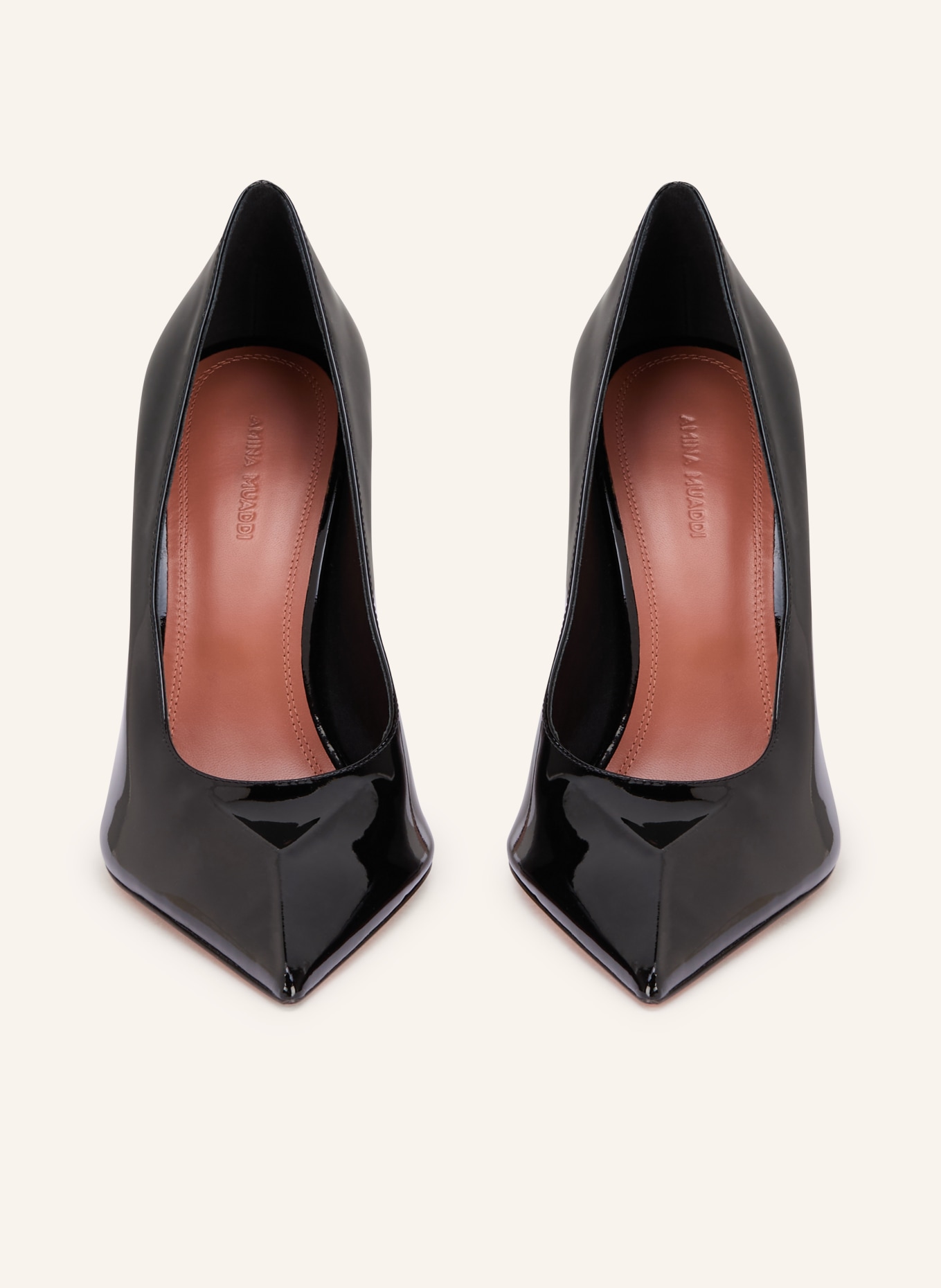 AMINA MUADDI Lakierowane czółenka CHRISTINE: CZARNY