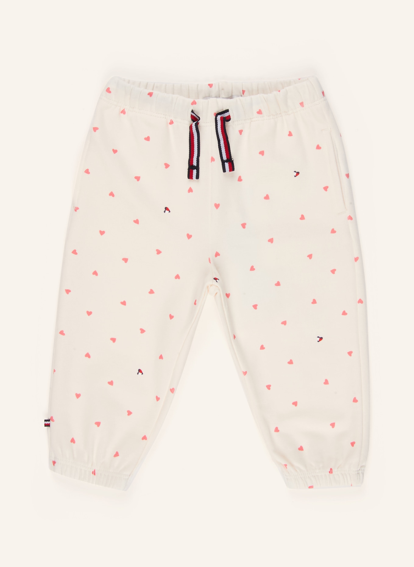 TOMMY HILFIGER Spodnie dresowe: KREMOWY / RÓŻOWY