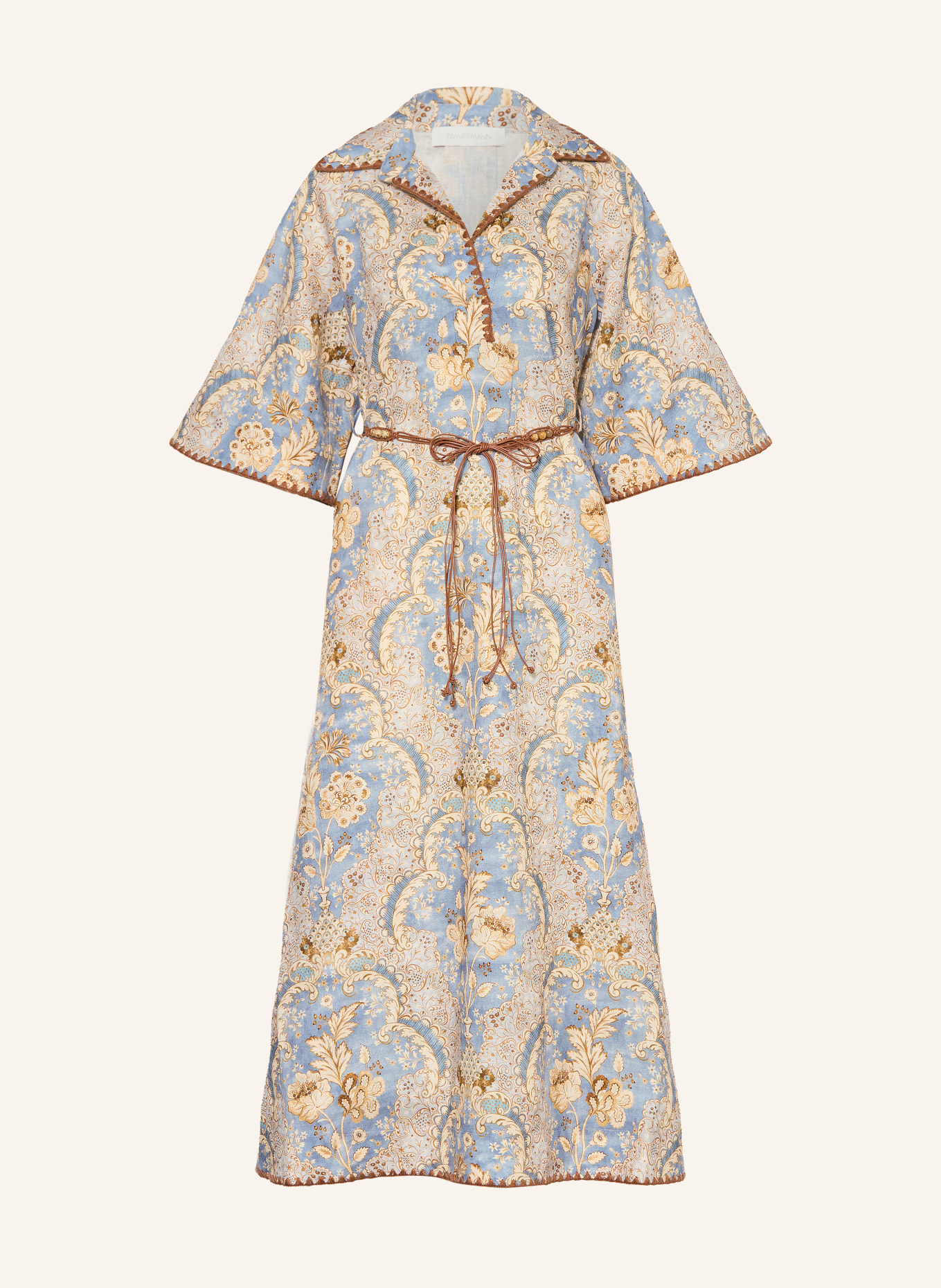 ZIMMERMANN Strandkleid DAYLIGHT: HELLBLAU / BEIGE