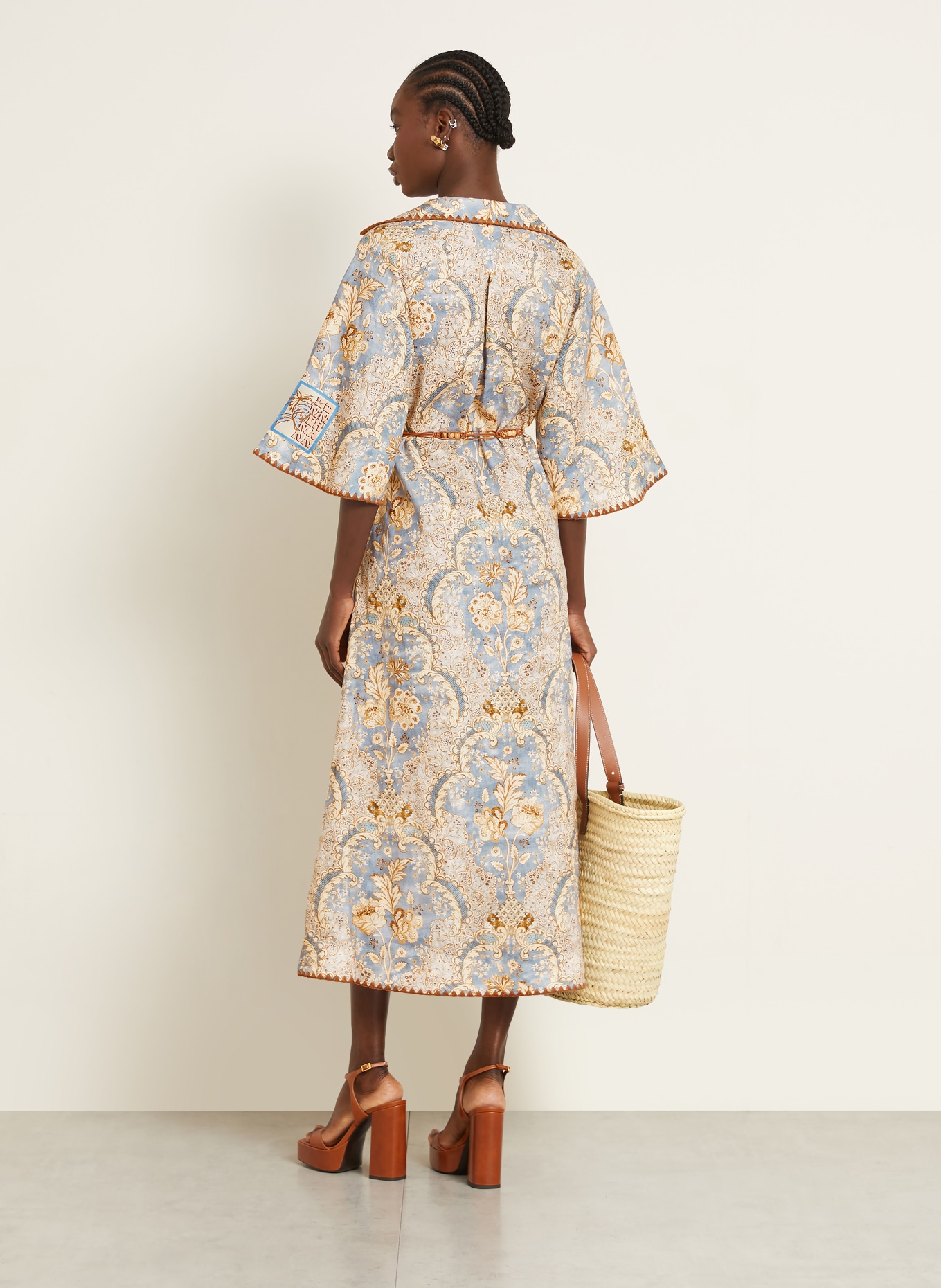 ZIMMERMANN Strandkleid DAYLIGHT: HELLBLAU / BEIGE