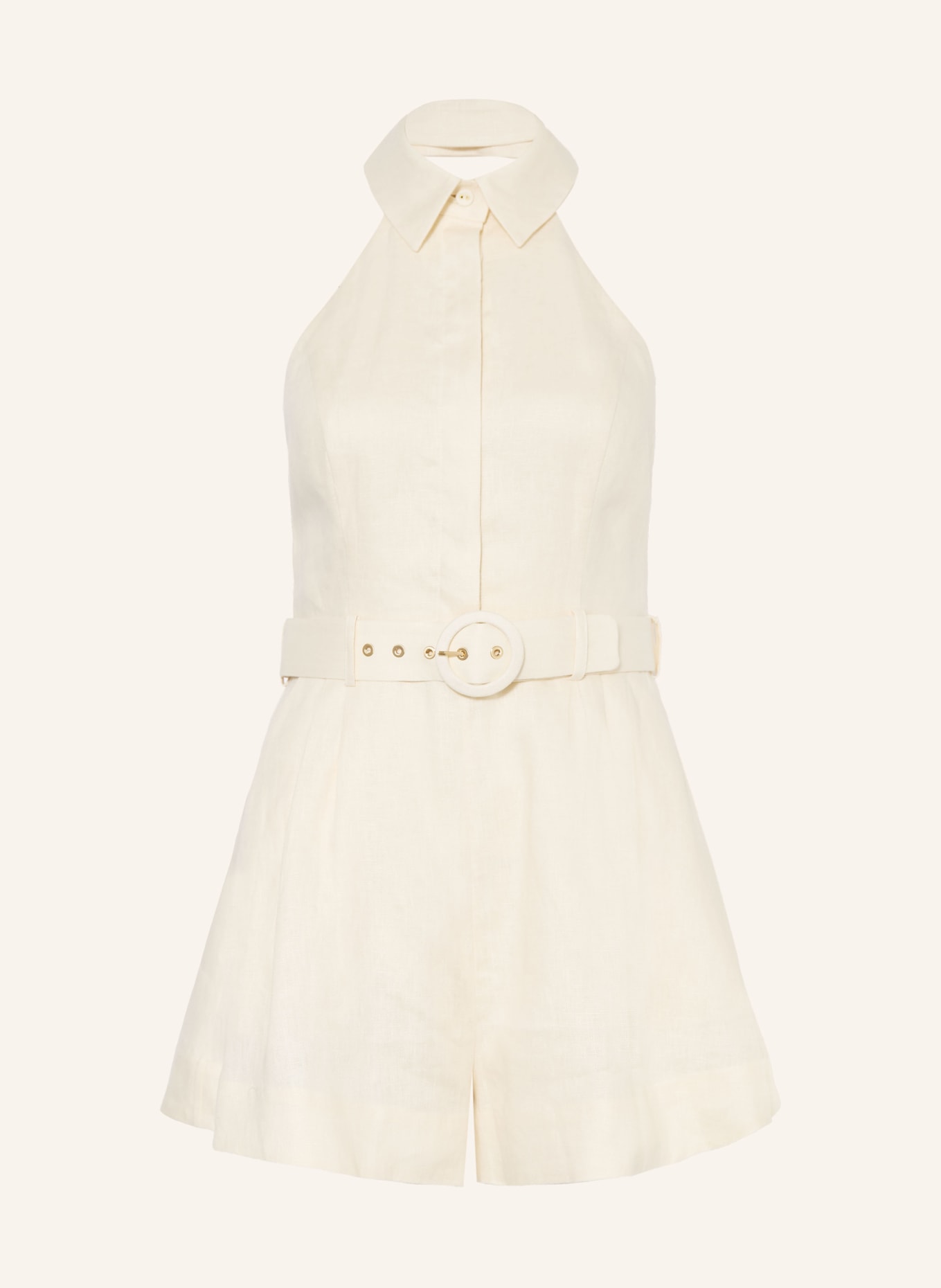 ZIMMERMANN Combinaison en lin AWAKEN: JAUNE CLAIR