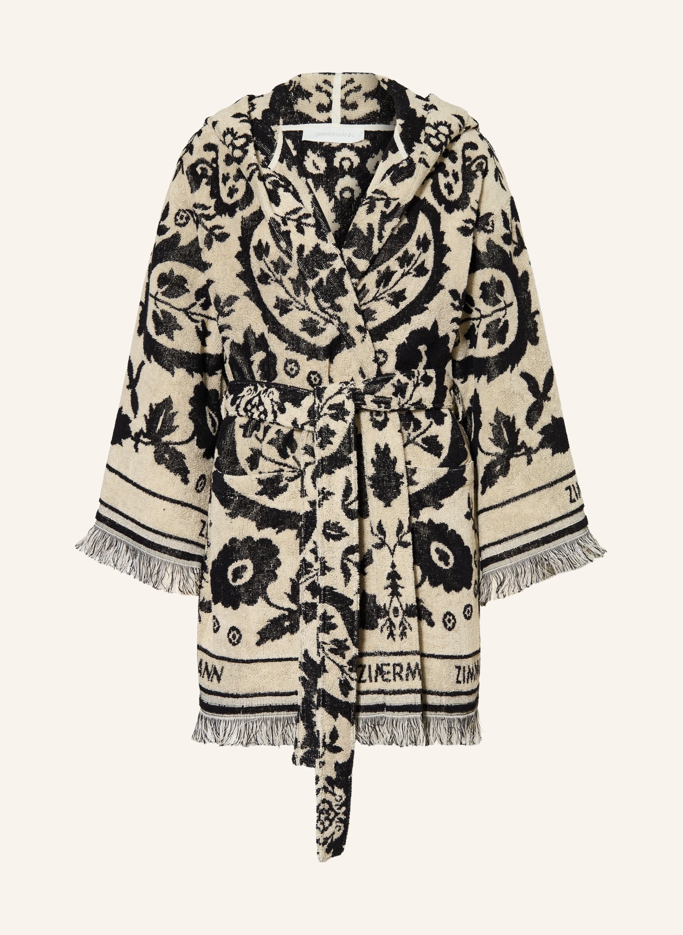 ZIMMERMANN Cape WANDERLUST: CREME / SCHWARZ