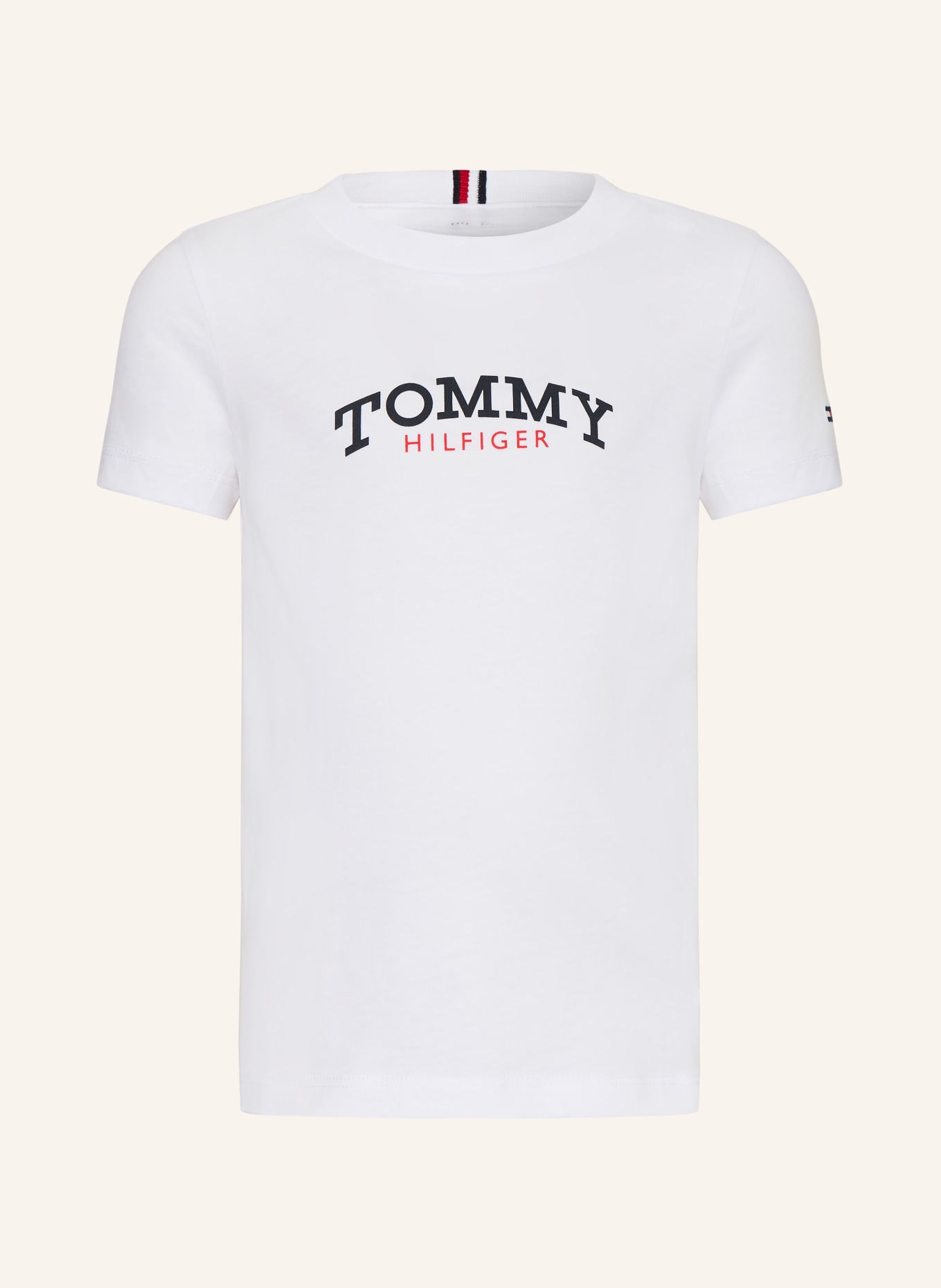 TOMMY HILFIGER T-shirt: WHITE / RED / BLACK