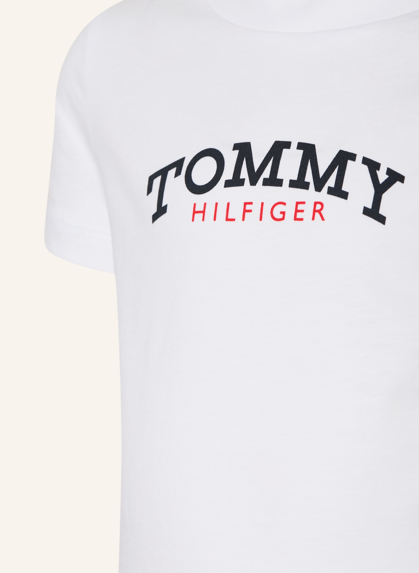 TOMMY HILFIGER T-shirt: WHITE / RED / BLACK