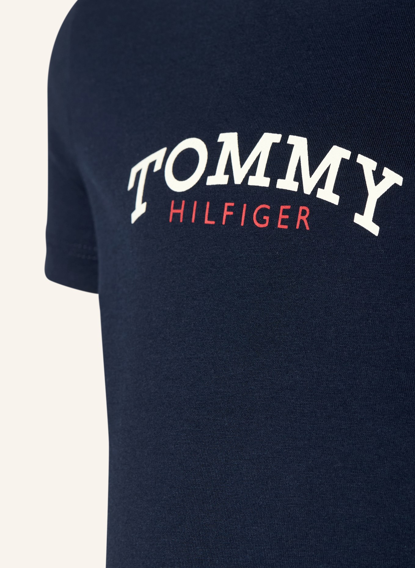 TOMMY HILFIGER T-Shirt: DUNKELBLAU / ROT / WEISS