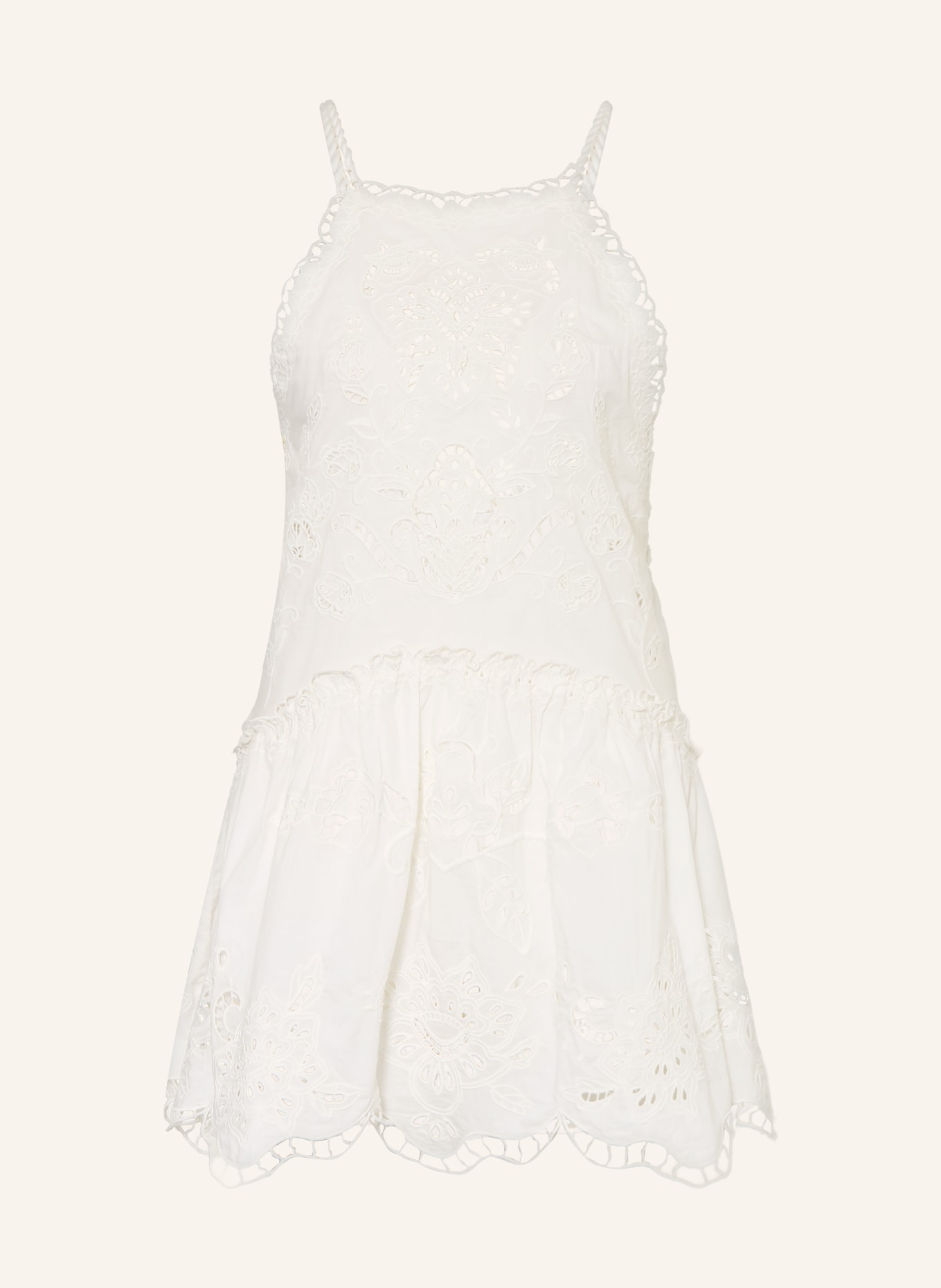 FARM RIO Strandkleid aus Lochspitze: WEISS