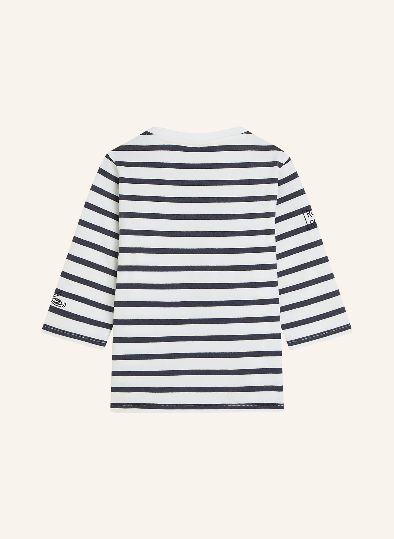 SCOTCH & SODA Shirt with 3/4-length sleeves: DARK GRAY / WHITE