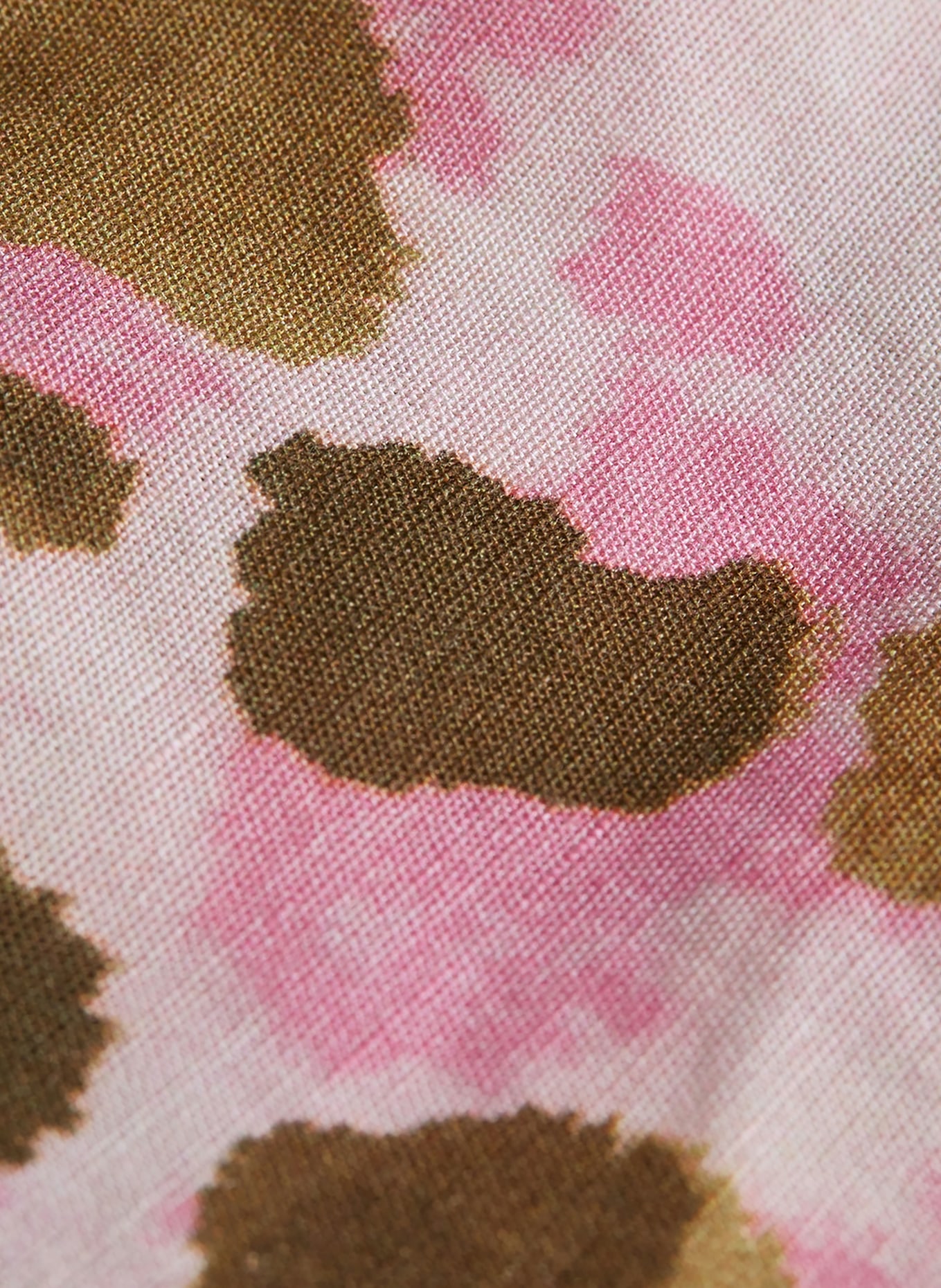 SCOTCH & SODA Shorts mit Leinen und Rüschen: BRAUN / ROSA