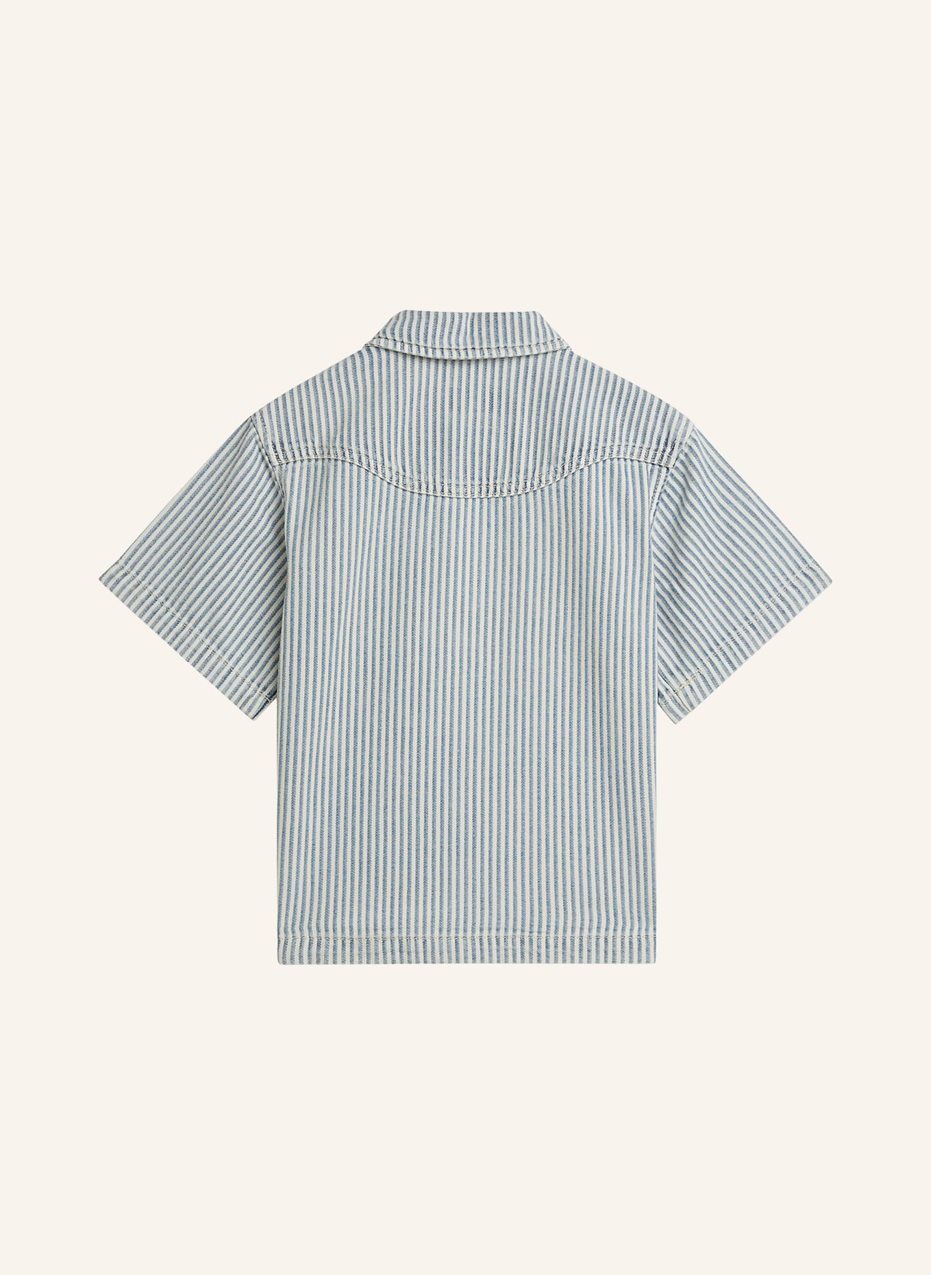 SCOTCH & SODA Jeansbluse: HELLBLAU / ECRU