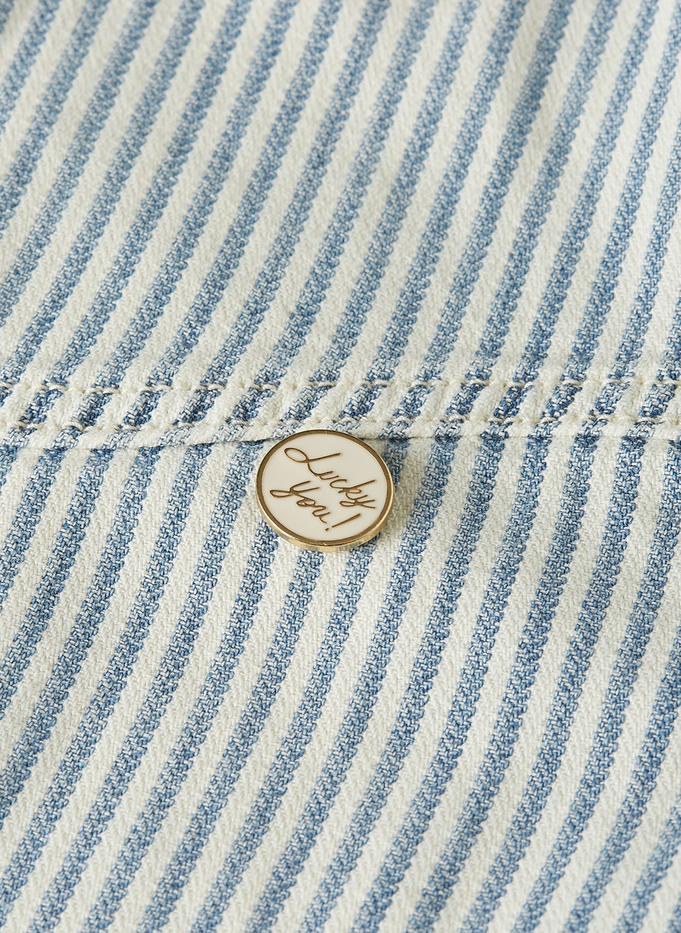 SCOTCH & SODA Jeansbluse: HELLBLAU / ECRU