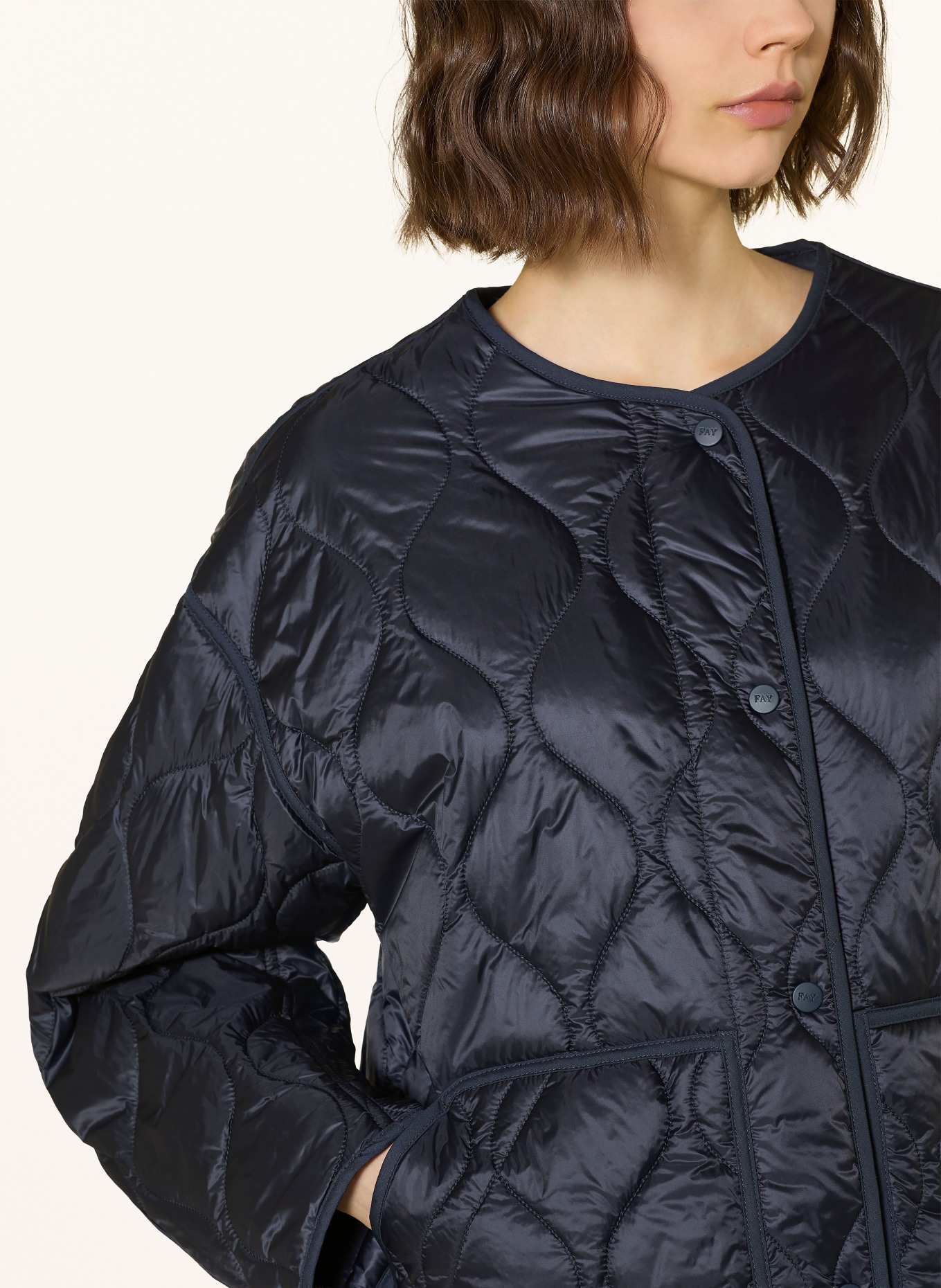 Fay quilted jacket: DARK BLUE