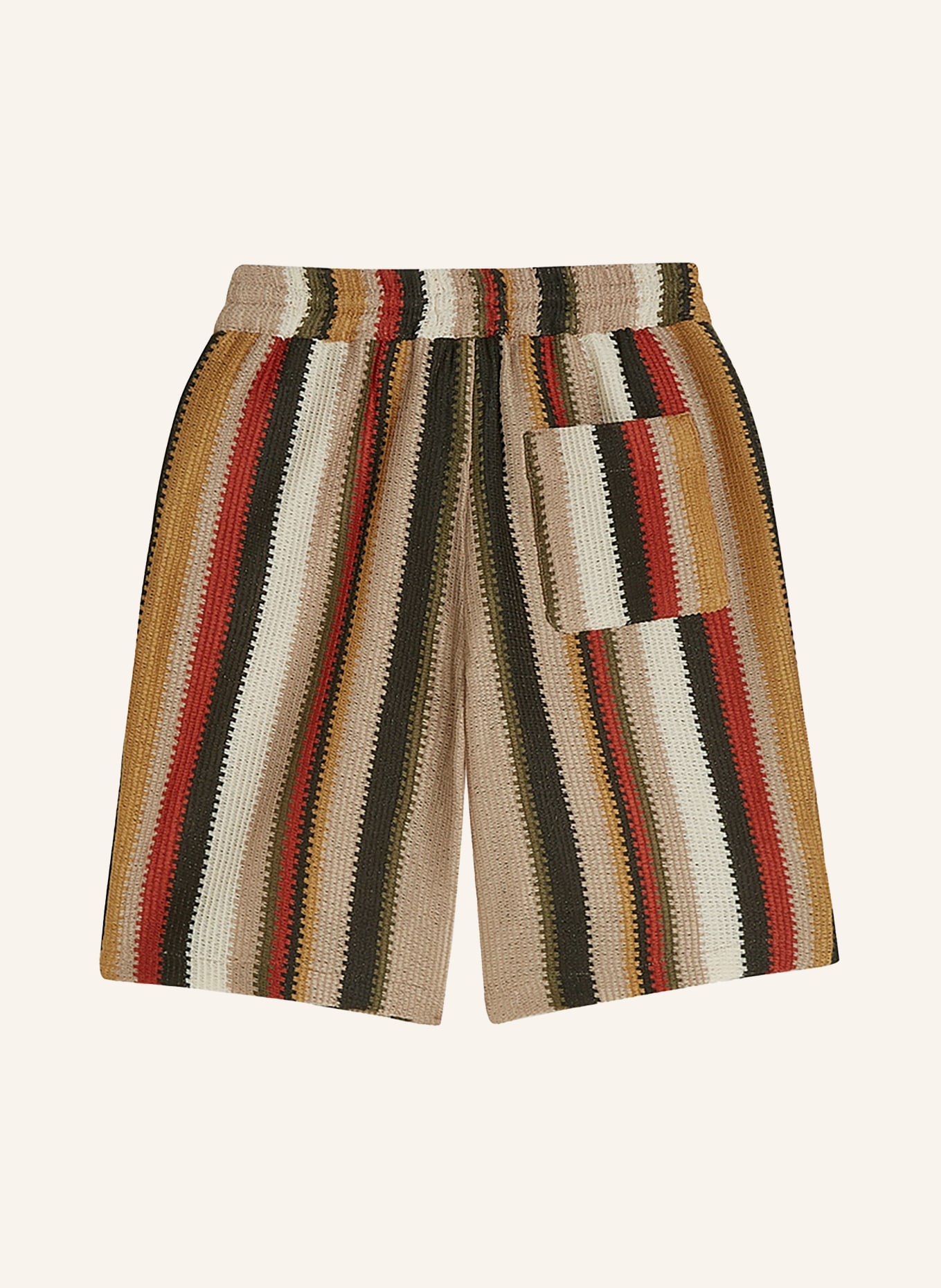 SCOTCH & SODA Häkelshorts: BEIGE / DUNKELBRAUN / DUNKELROT