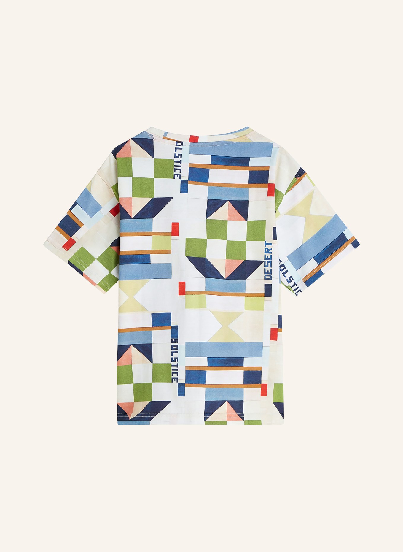 SCOTCH & SODA T-Shirt: CREME / GRÜN / BLAU