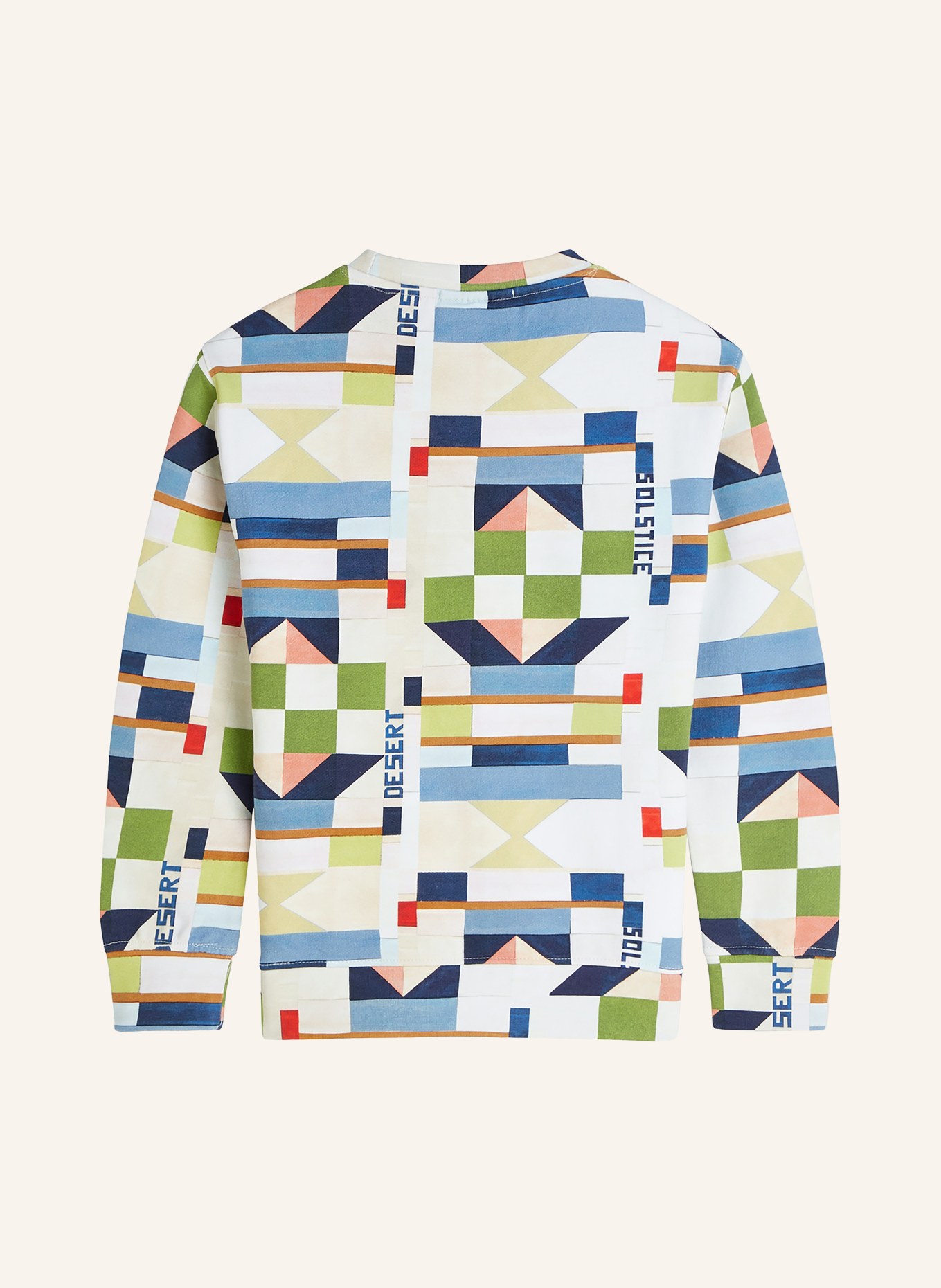 SCOTCH & SODA Sweatshirt: CREME / GRÜN / BLAU