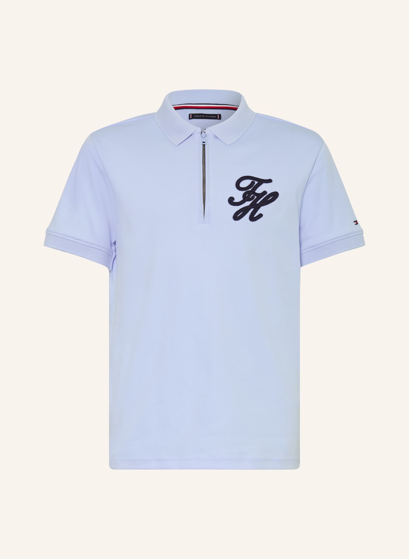 TOMMY HILFIGER Jersey-Poloshirt: HELLBLAU