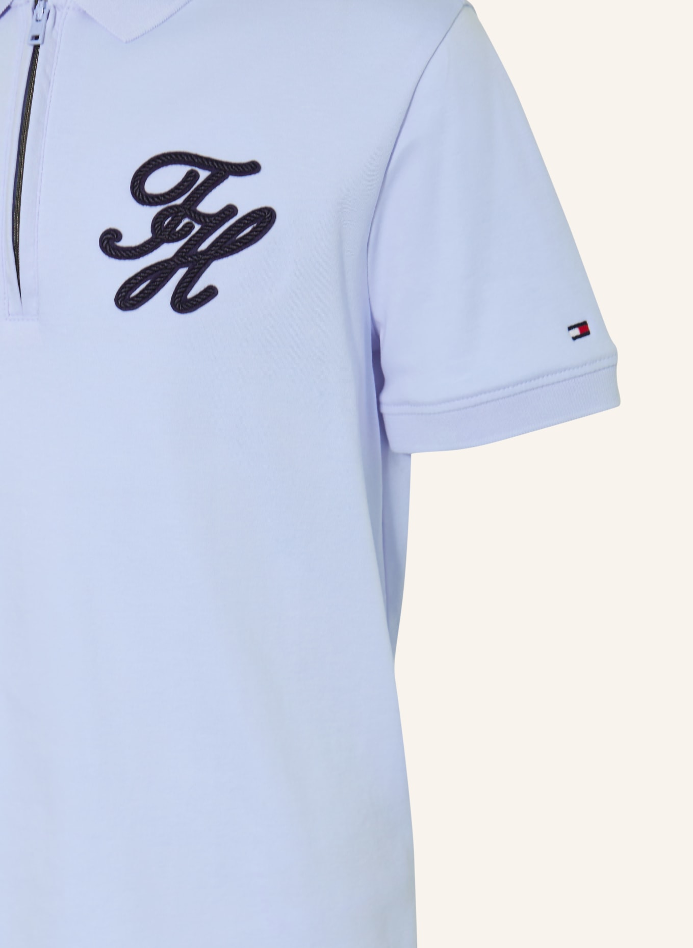 TOMMY HILFIGER Jersey-Poloshirt: HELLBLAU