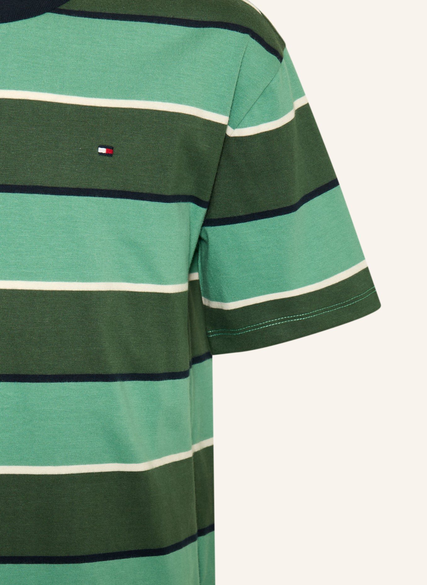 TOMMY HILFIGER T-Shirt: GRÜN / HELLGRÜN