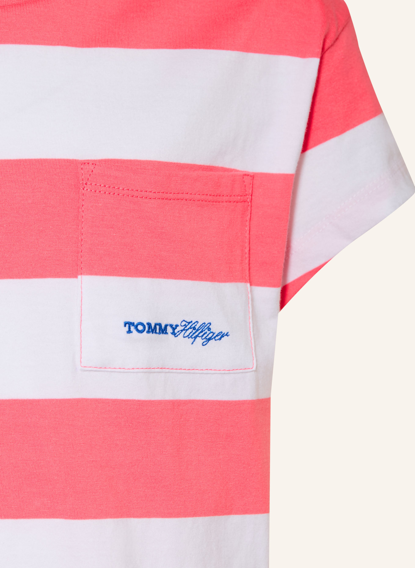 TOMMY HILFIGER T-Shirt: ROSA / WEISS