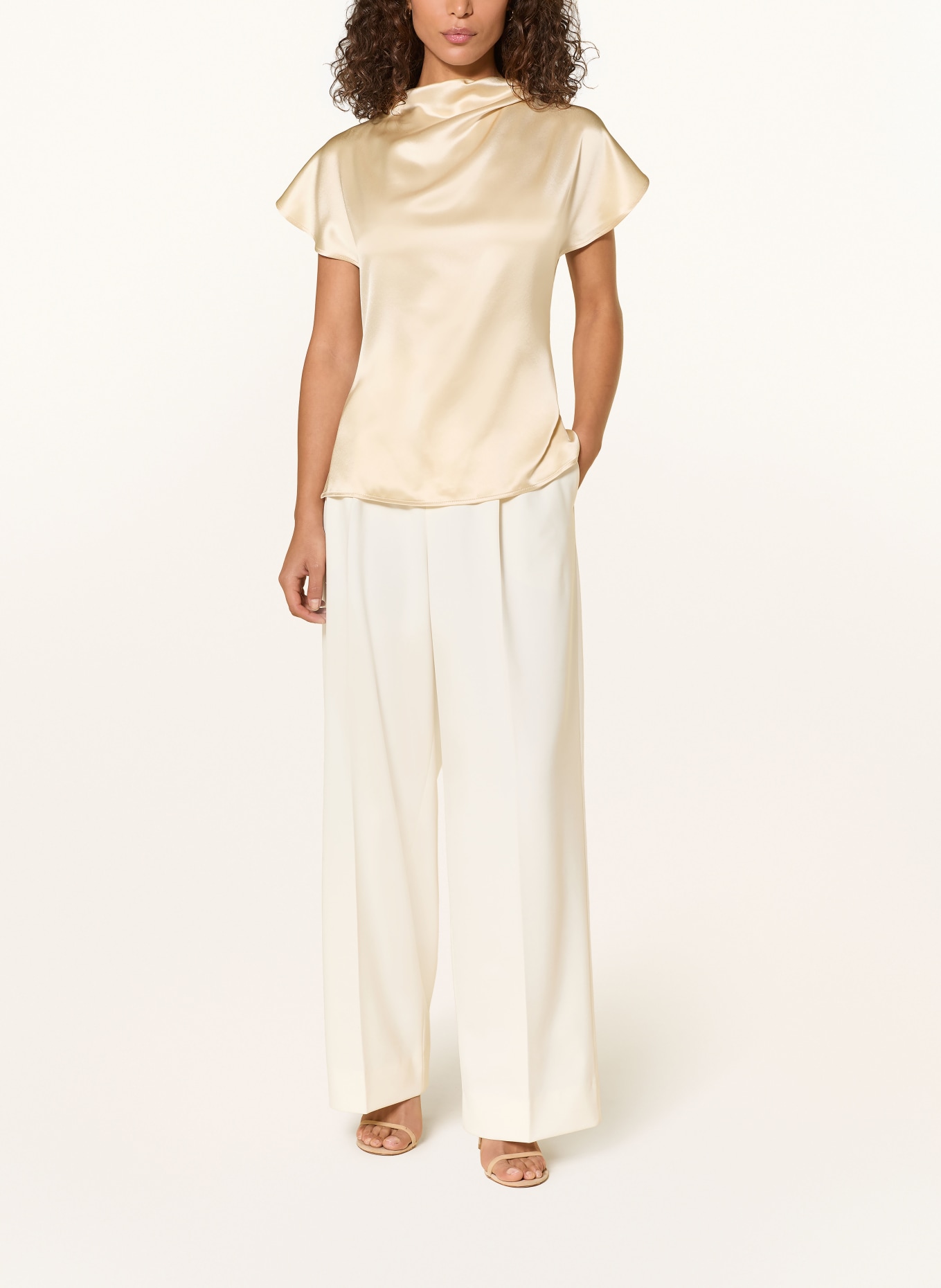 TIGER OF SWEDEN Blusenshirt LEI aus Satin: ECRU