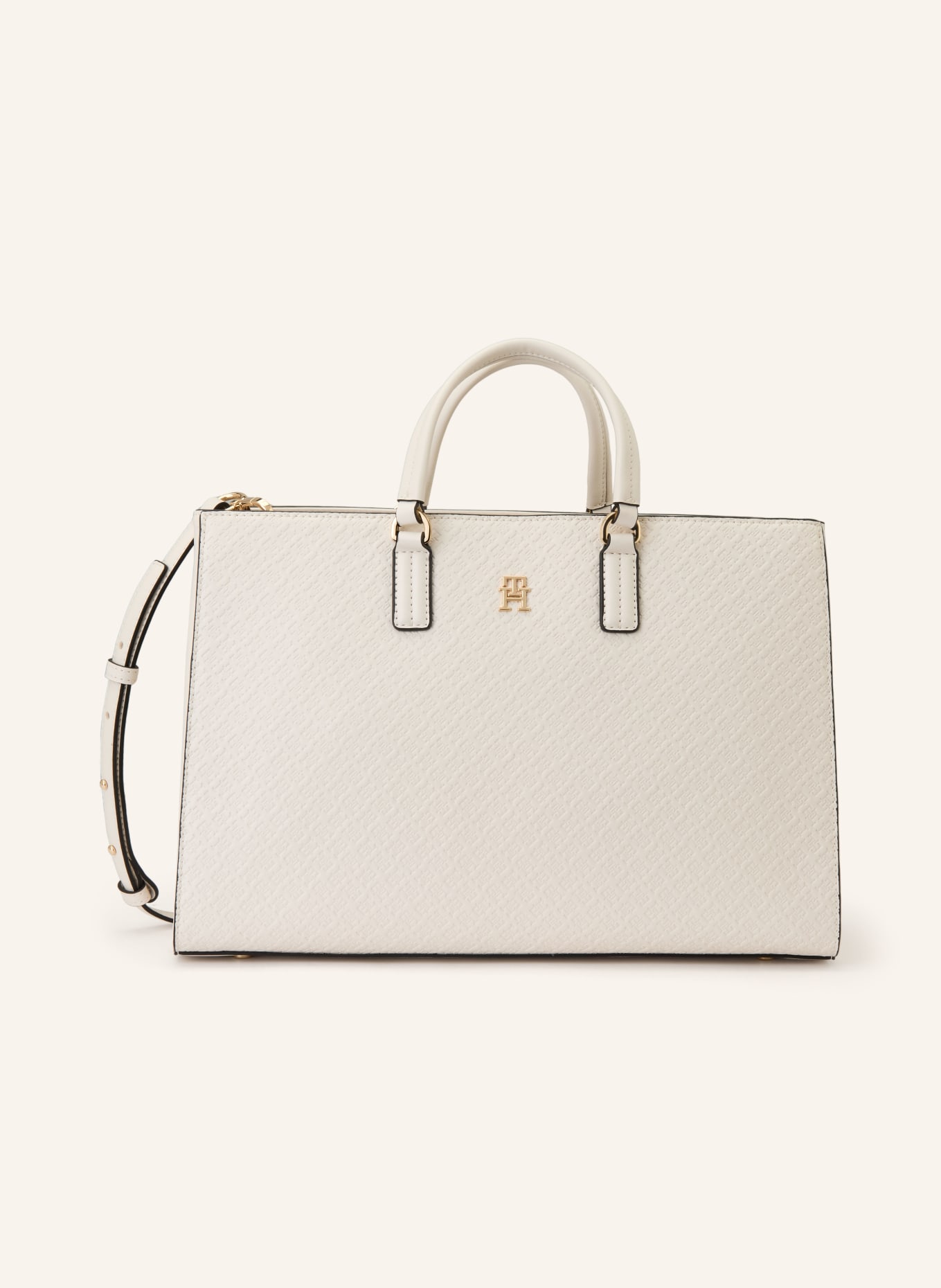 TOMMY HILFIGER Kabelka TH DAILY SATCHEL MONO: KRÉMOVÁ